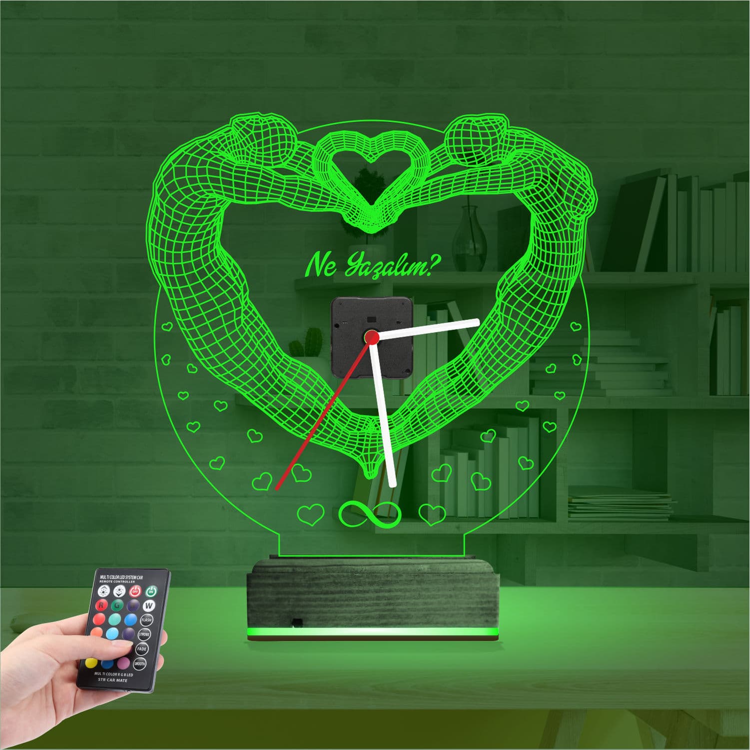 Сердце и бесконечность — 3D LED Ночник | Подарок любимым 6