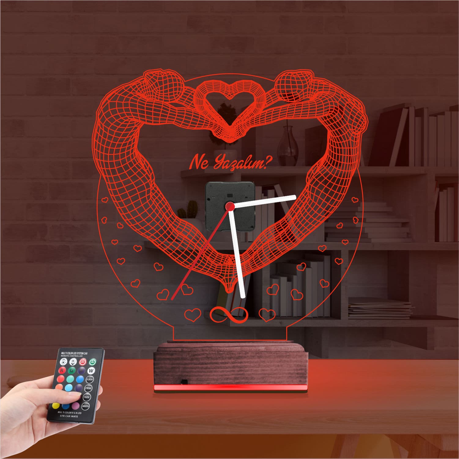 Сердце и бесконечность — 3D LED Ночник | Подарок любимым 7