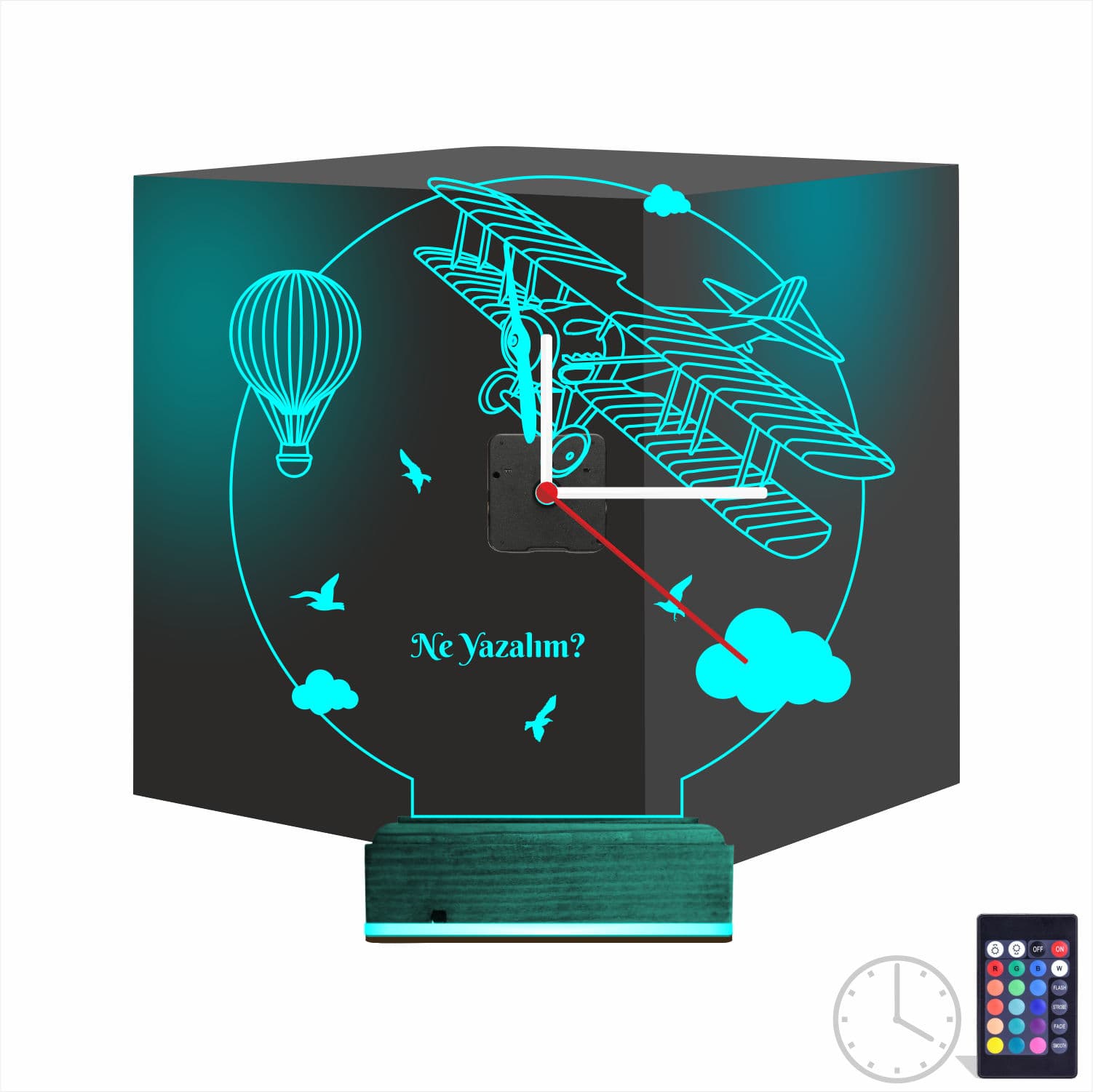 Самолёт и Воздушный шар — 3D LED Ночник | Подарок мужчине 1