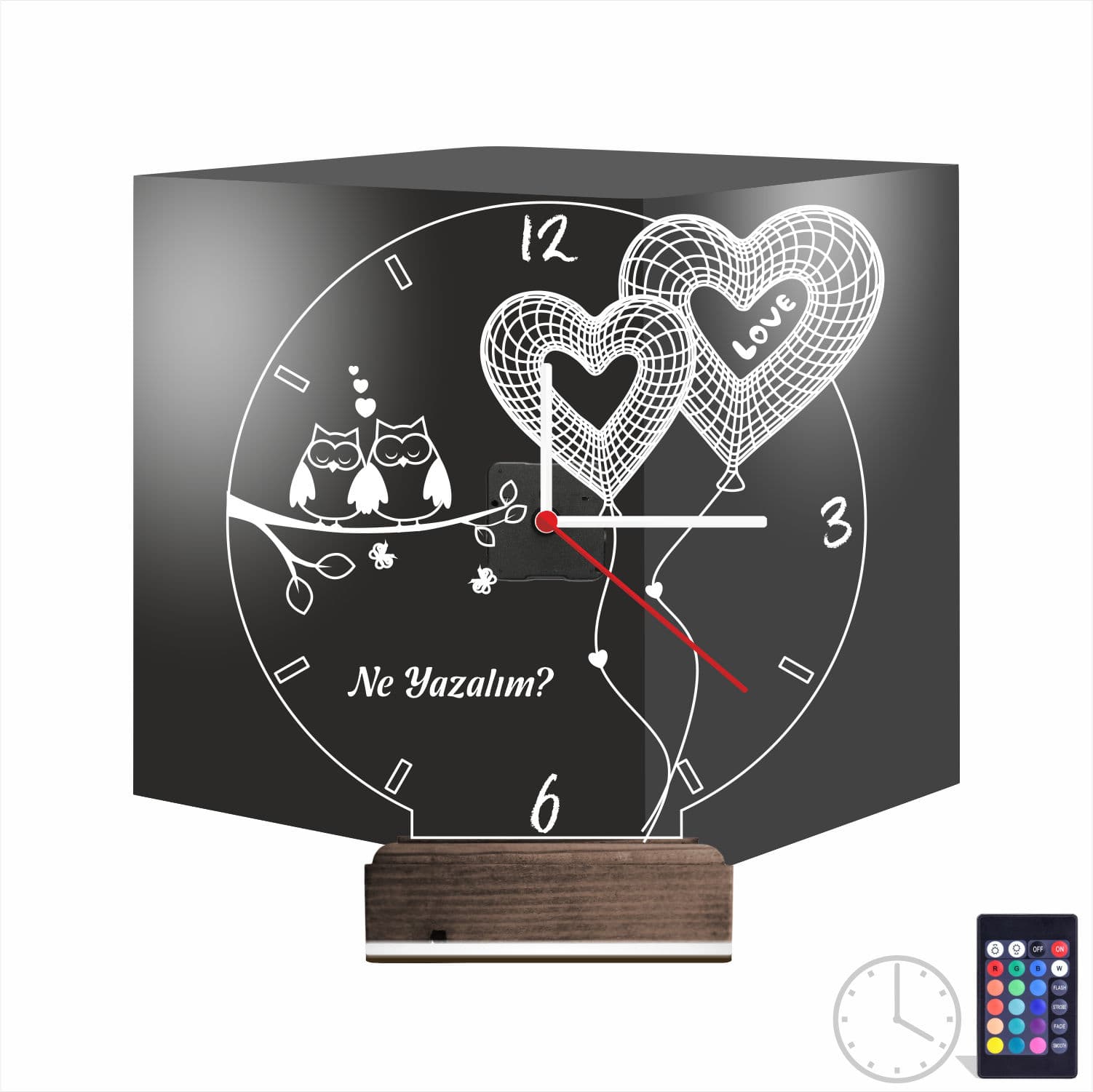 Совы и сердца — 3D LED Ночник | Подарок на годовщину 1