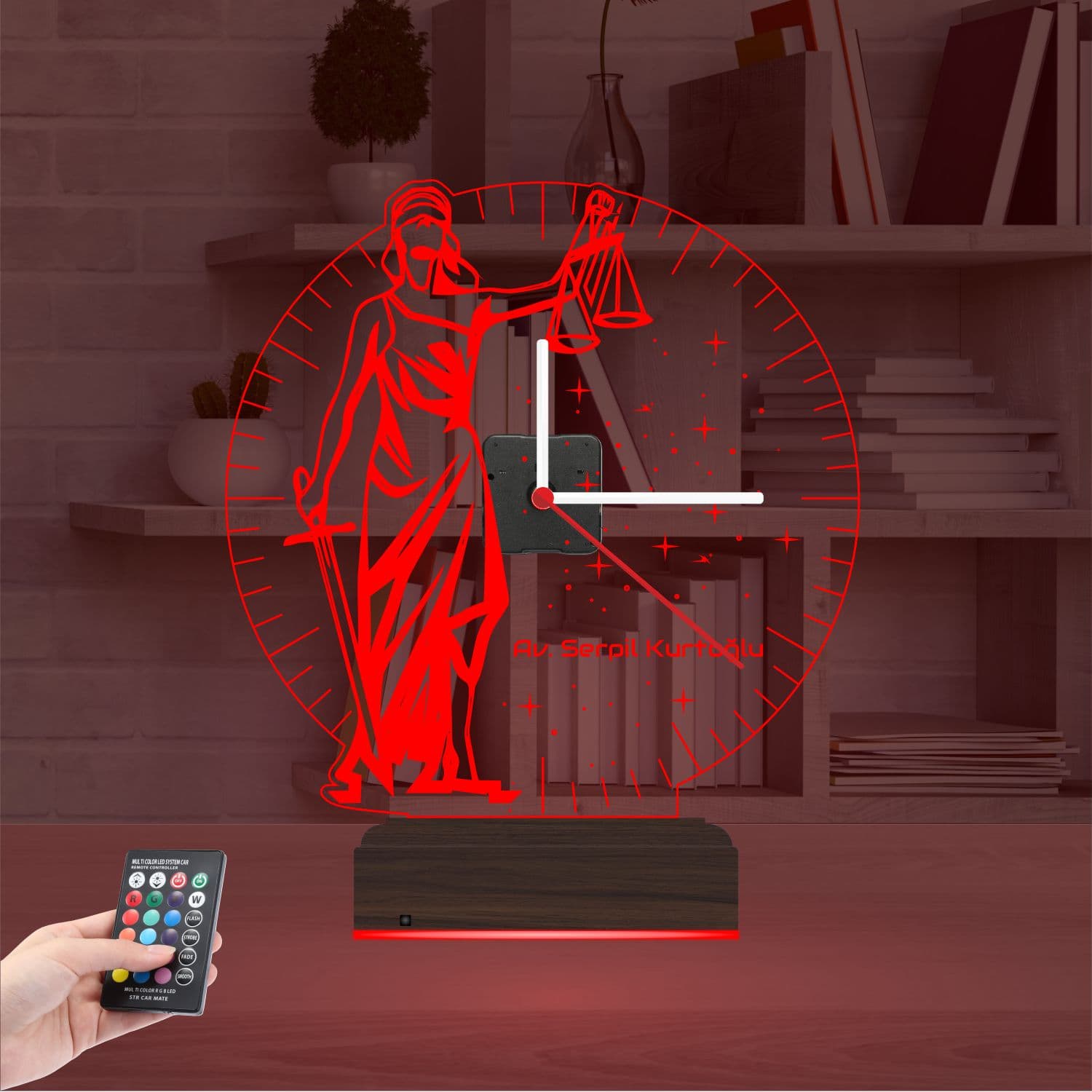 Фемида — 3D LED Ночник с часами | Подарок юристу 5