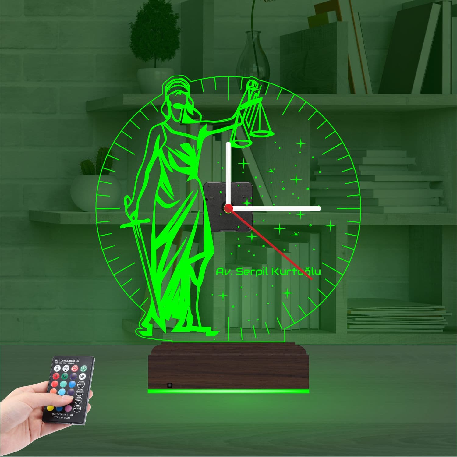 Фемида — 3D LED Ночник с часами | Подарок юристу 6