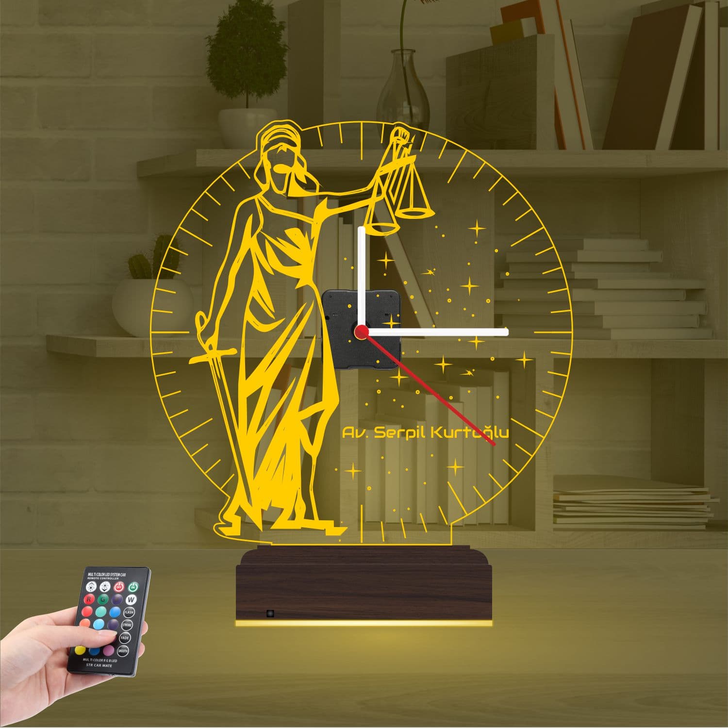 Фемида — 3D LED Ночник с часами | Подарок юристу 8