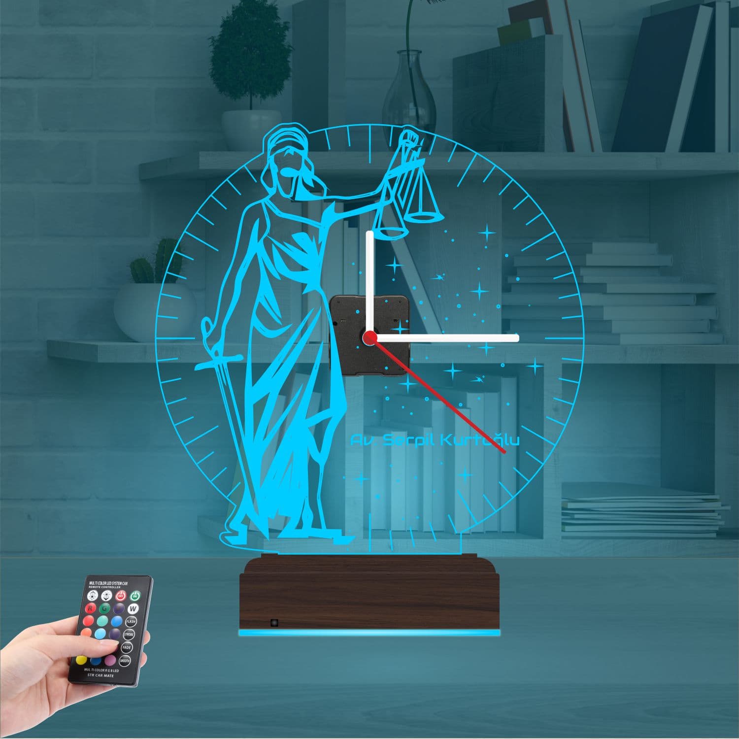 Фемида — 3D LED Ночник с часами | Подарок юристу 9