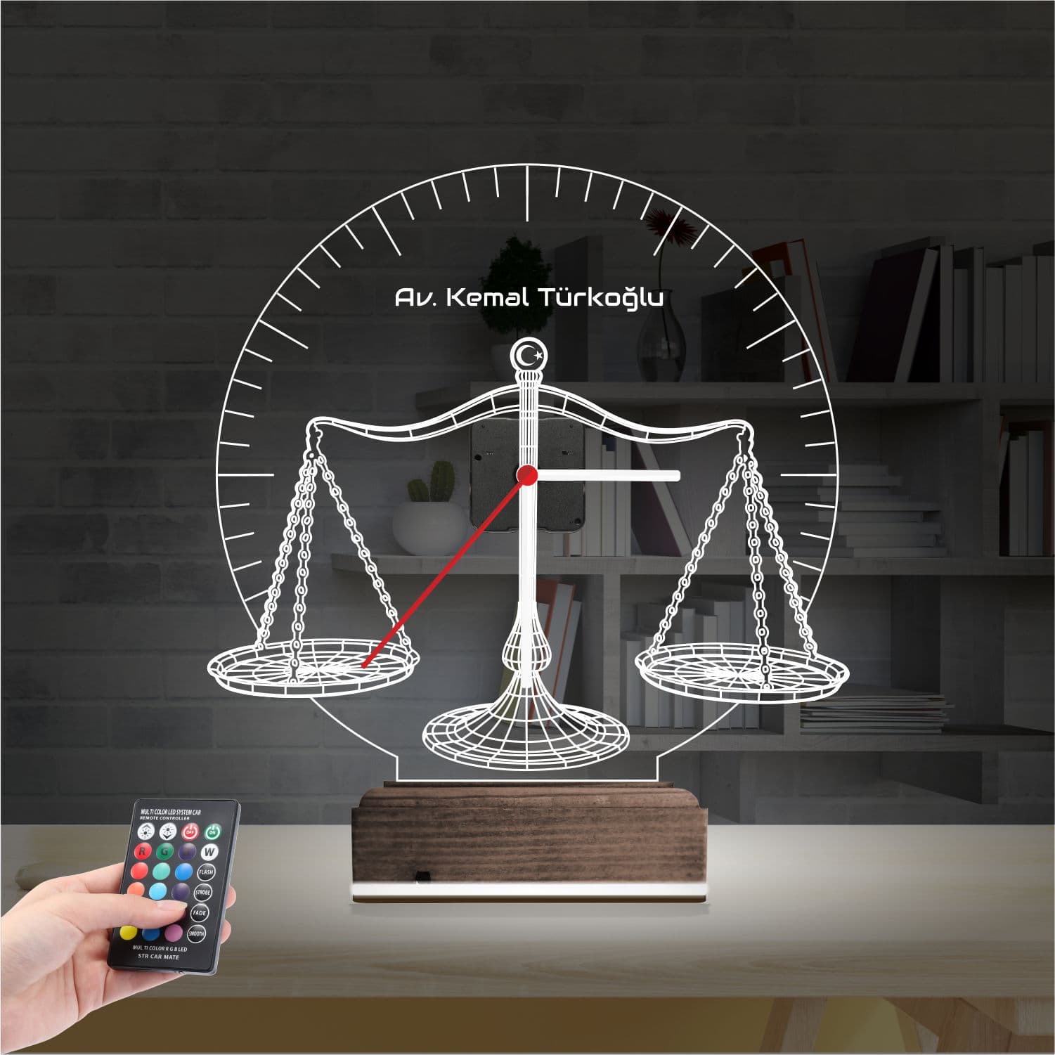 Весы Правосудия — 3D LED Ночник | Подарок юристу и адвокату 2