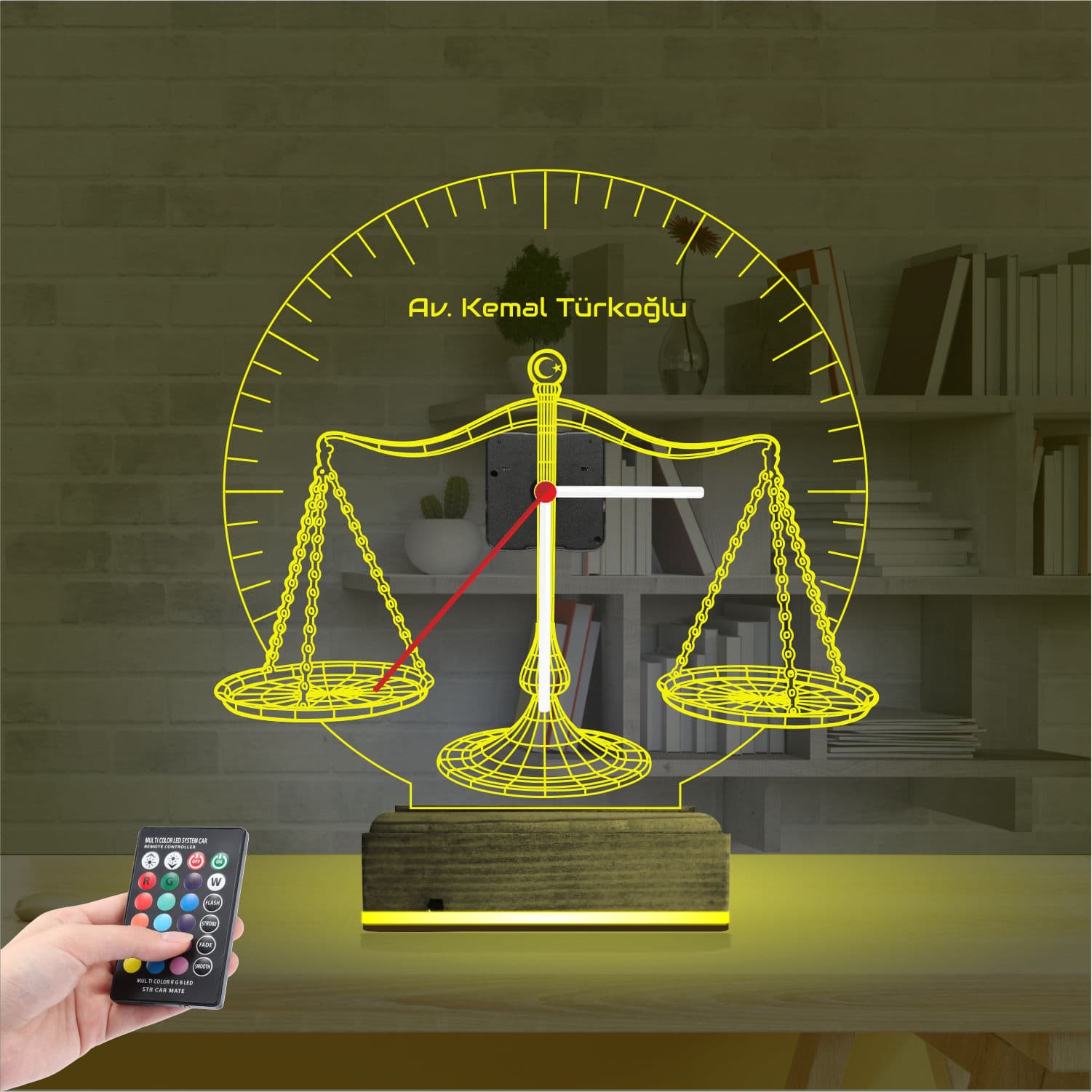 Весы Правосудия — 3D LED Ночник | Подарок юристу и адвокату 5