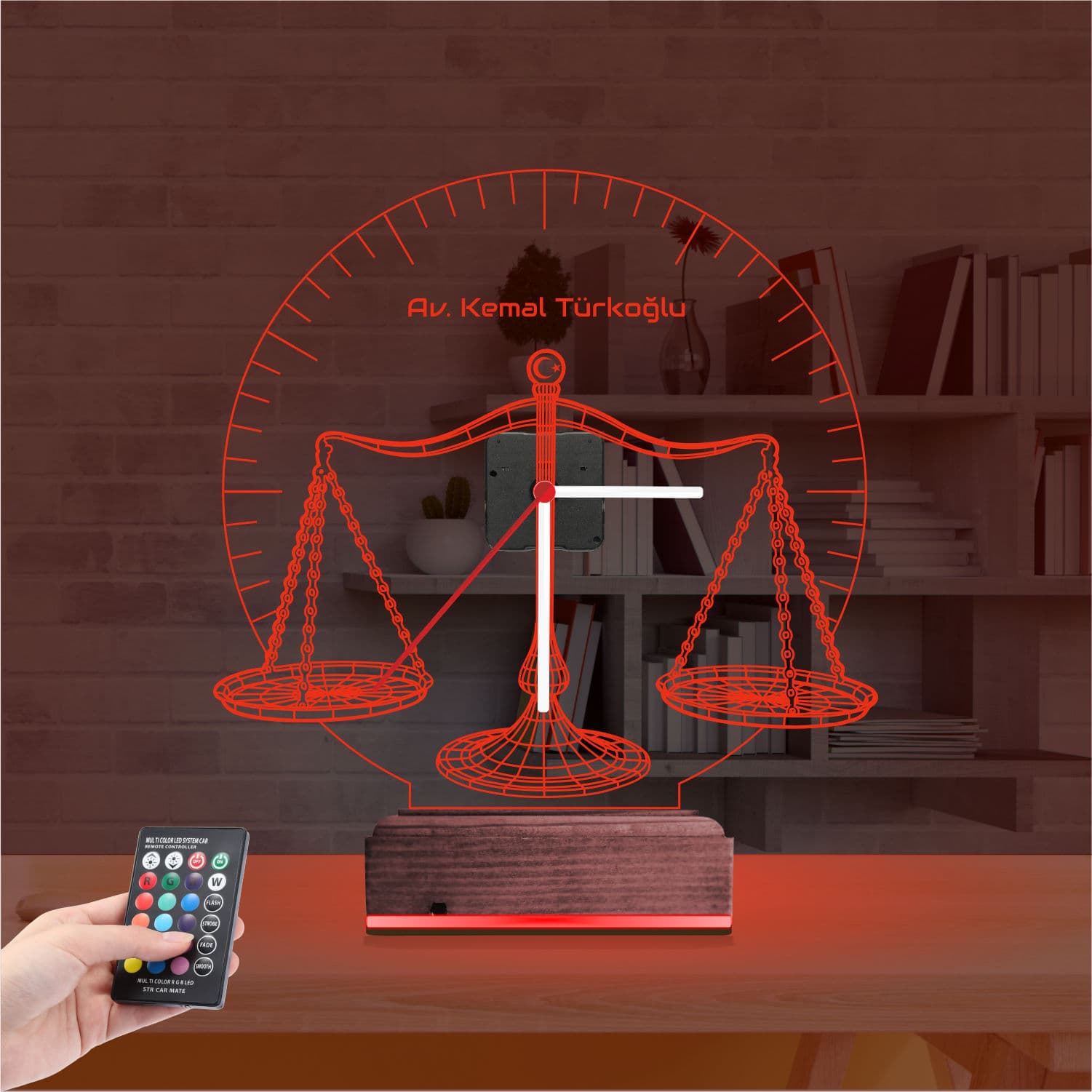 Весы Правосудия — 3D LED Ночник | Подарок юристу и адвокату 7