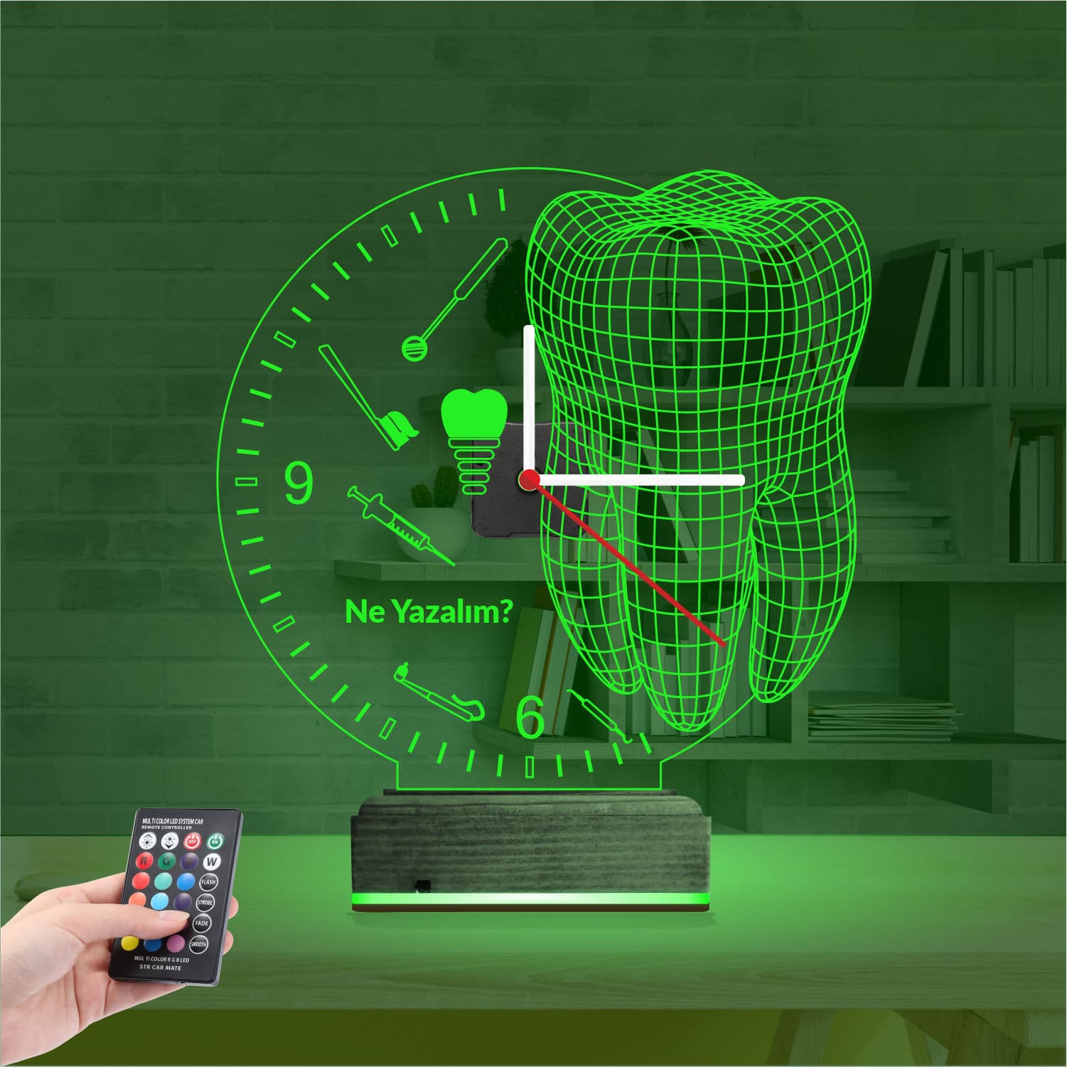 Стоматолог — 3D LED Ночник-часы | Подарок врачу 6