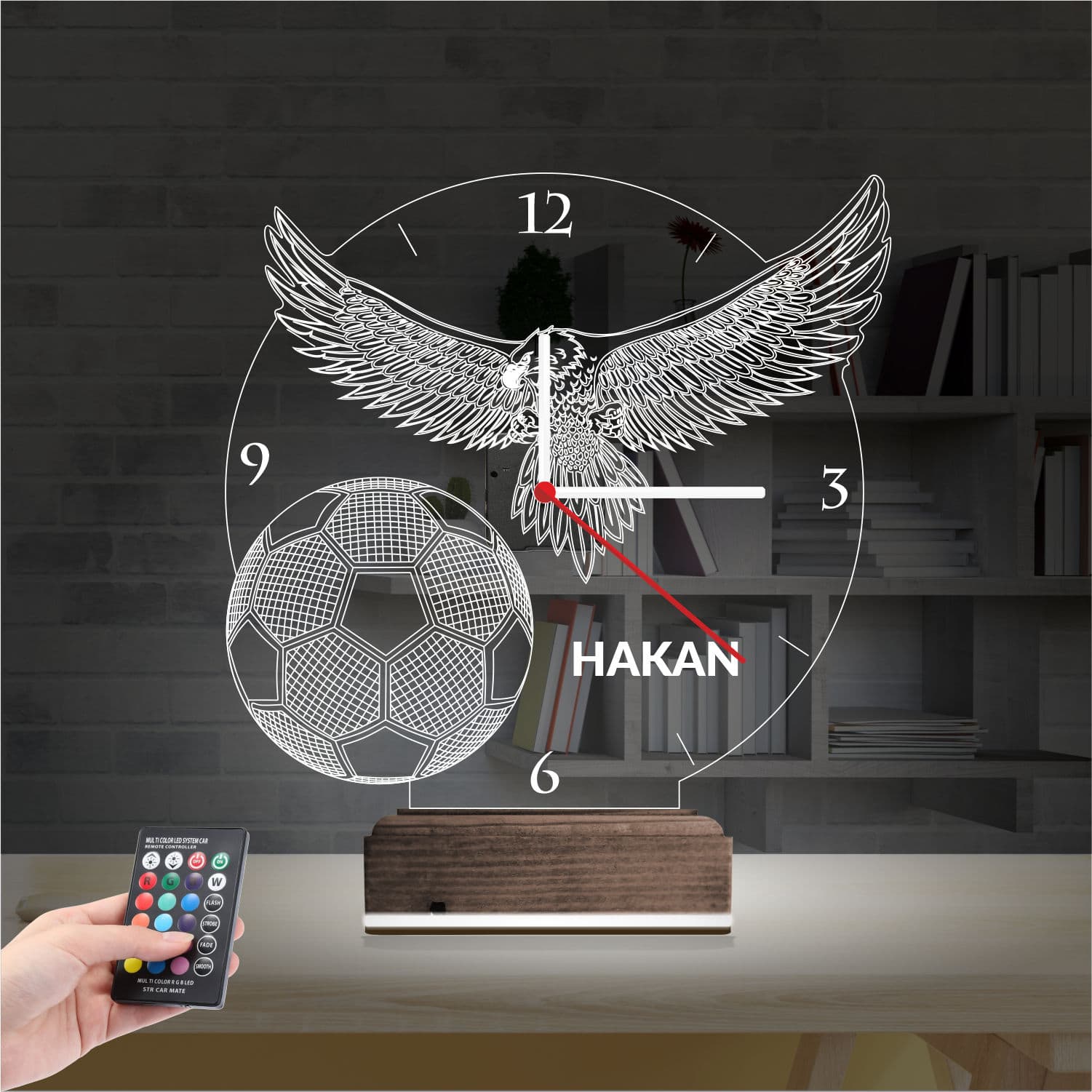 Орел и Футбол (именной) — 3D LED Ночник | Подарок мужчине 2