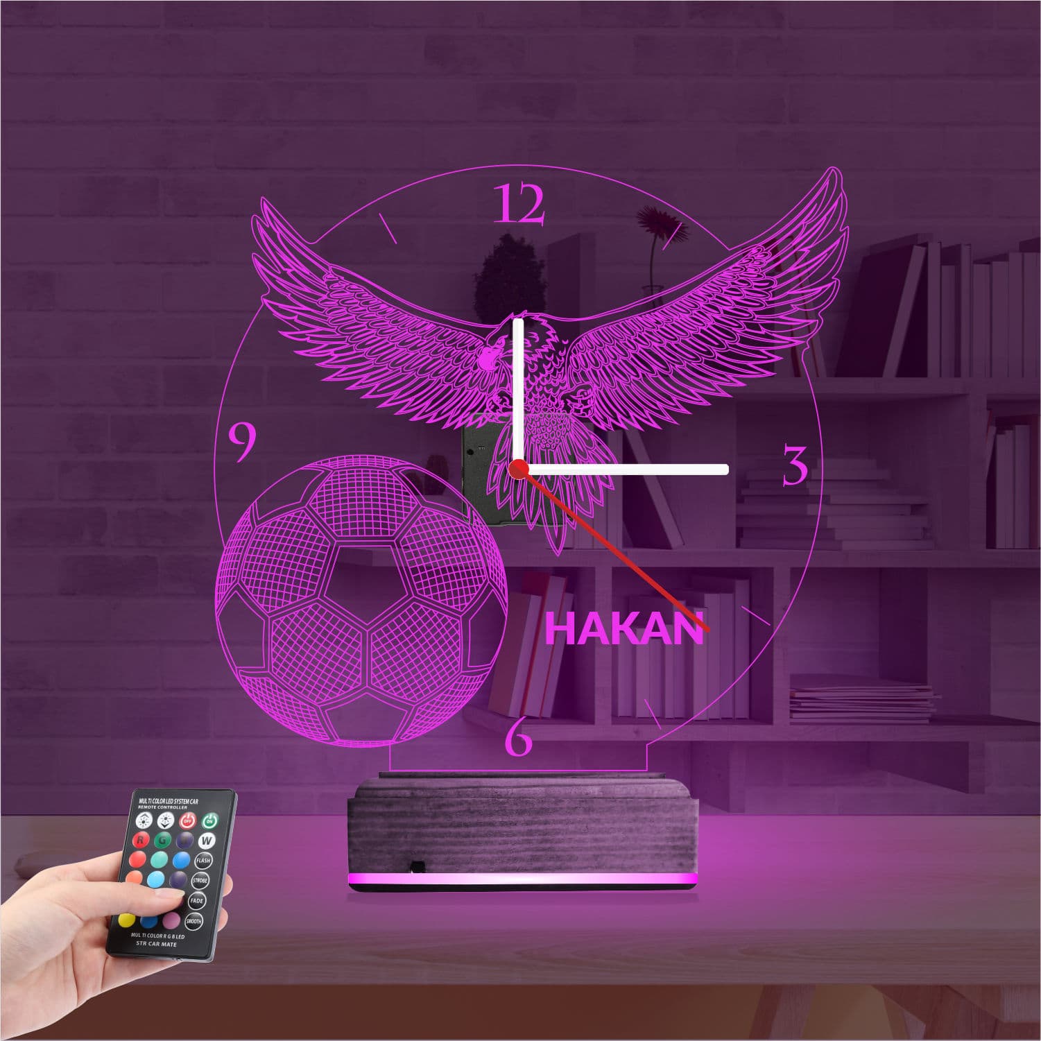 Орел и Футбол (именной) — 3D LED Ночник | Подарок мужчине 4