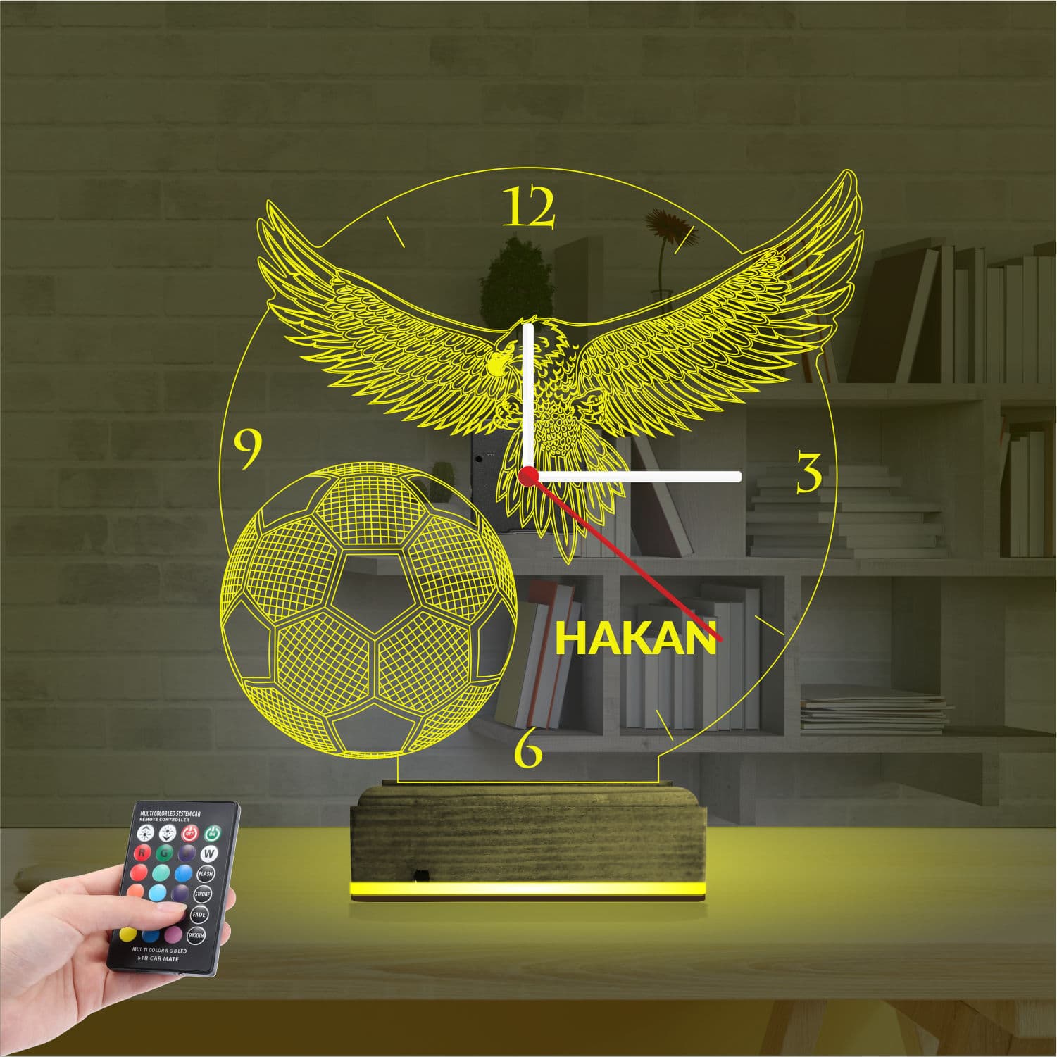 Орел и Футбол (именной) — 3D LED Ночник | Подарок мужчине 5