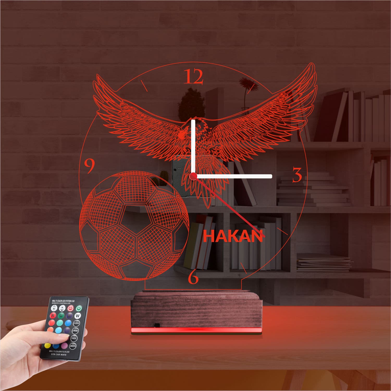 Орел и Футбол (именной) — 3D LED Ночник | Подарок мужчине 7