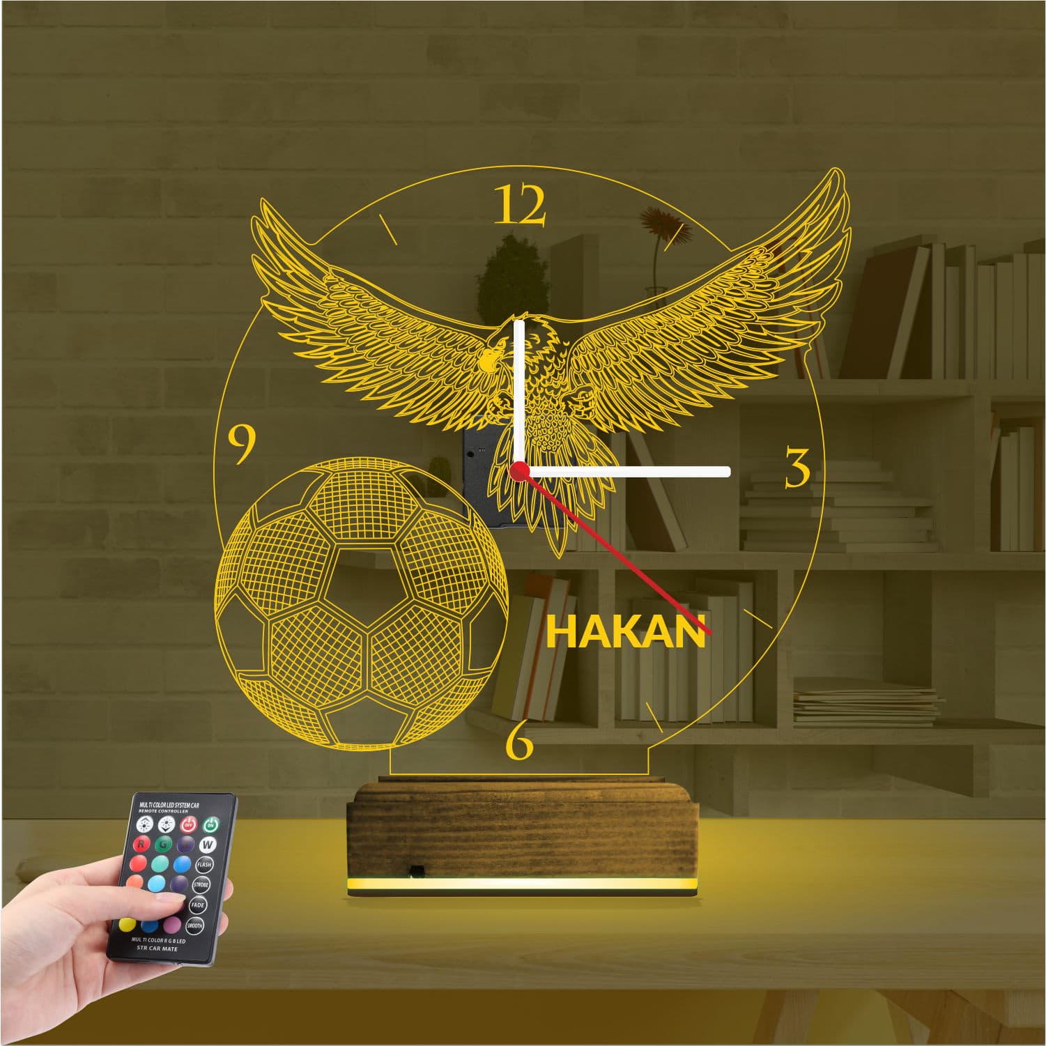 Орел и Футбол (именной) — 3D LED Ночник | Подарок мужчине 8