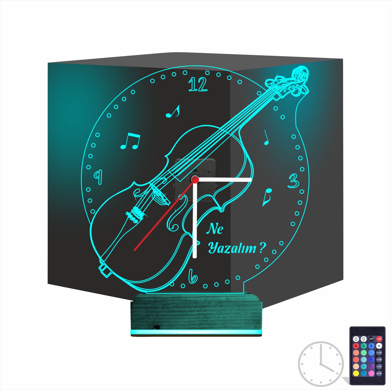 Скрипка — 3D LED Ночник с Часами | Подарок музыканту 1