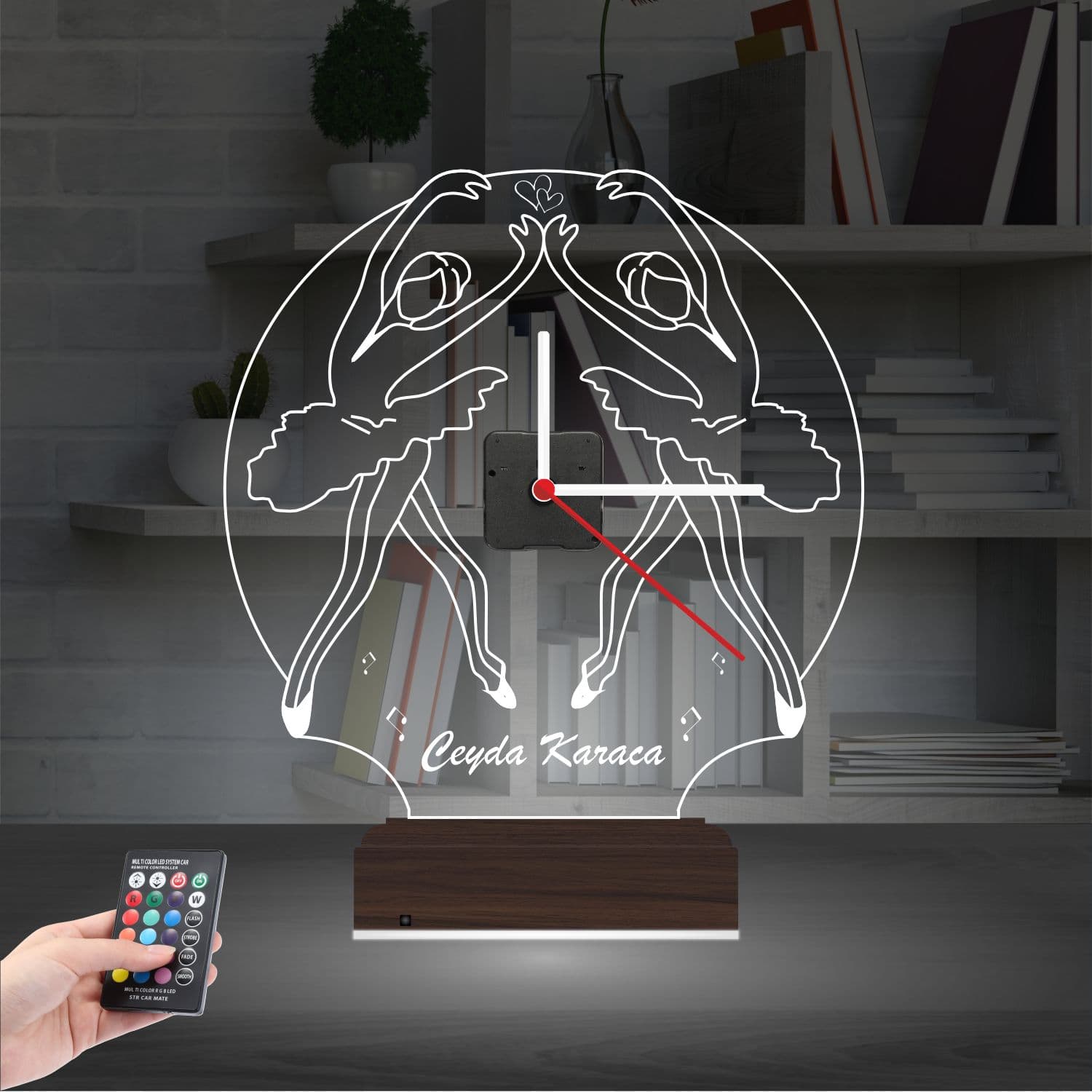 Балерины — 3D LED Ночник с часами | Подарок девочке 2