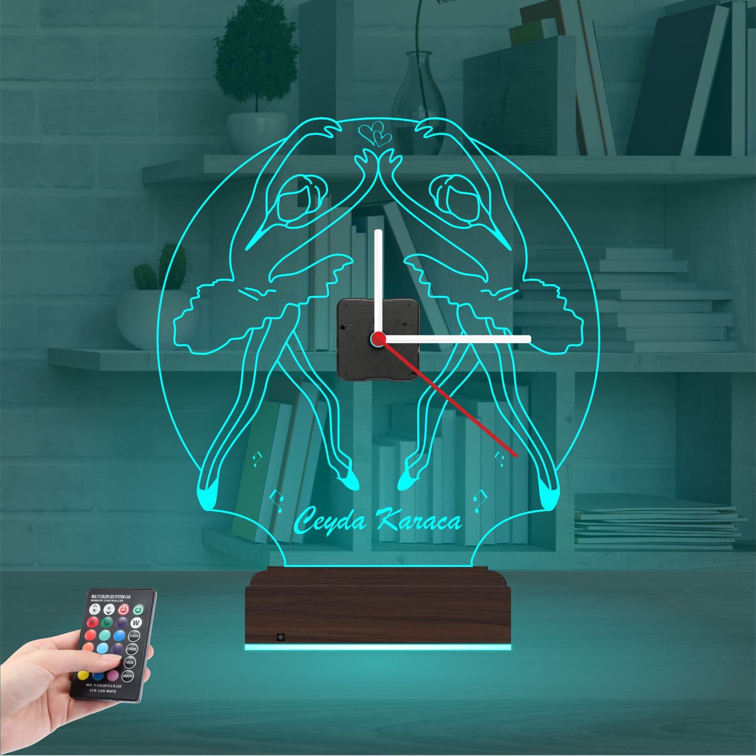 Балерины с часами — 3D LED Ночник | Именной подарок 3