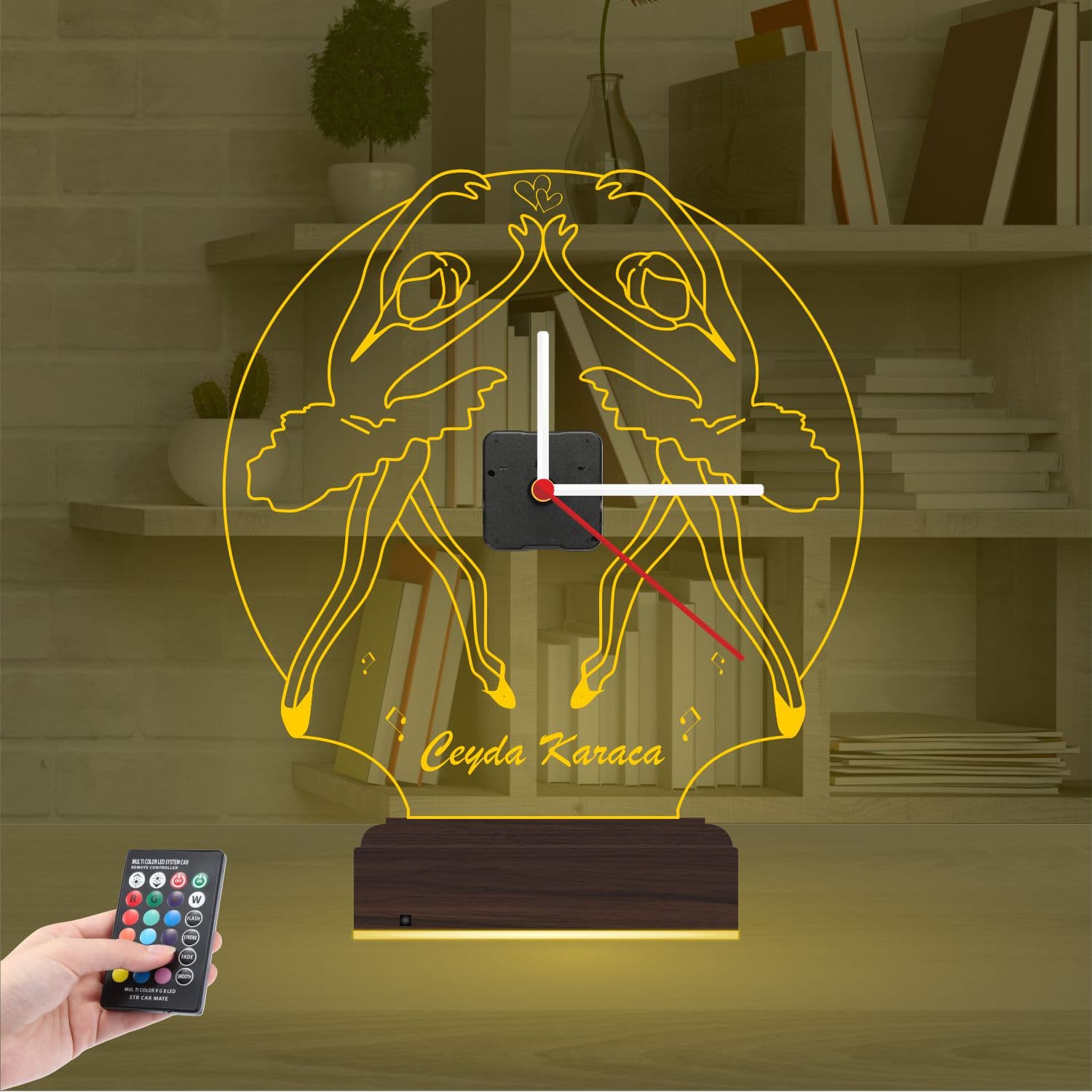 Балерины с часами — 3D LED Ночник | Именной подарок 8