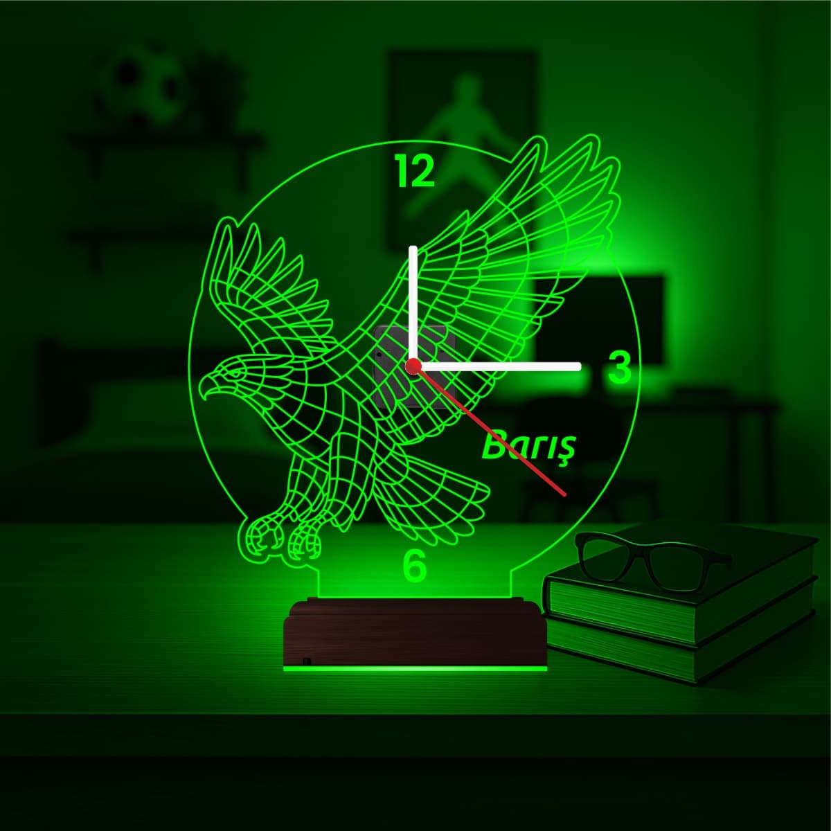 Орёл — 3D LED Ночник-Часы | Подарок мужчине 4