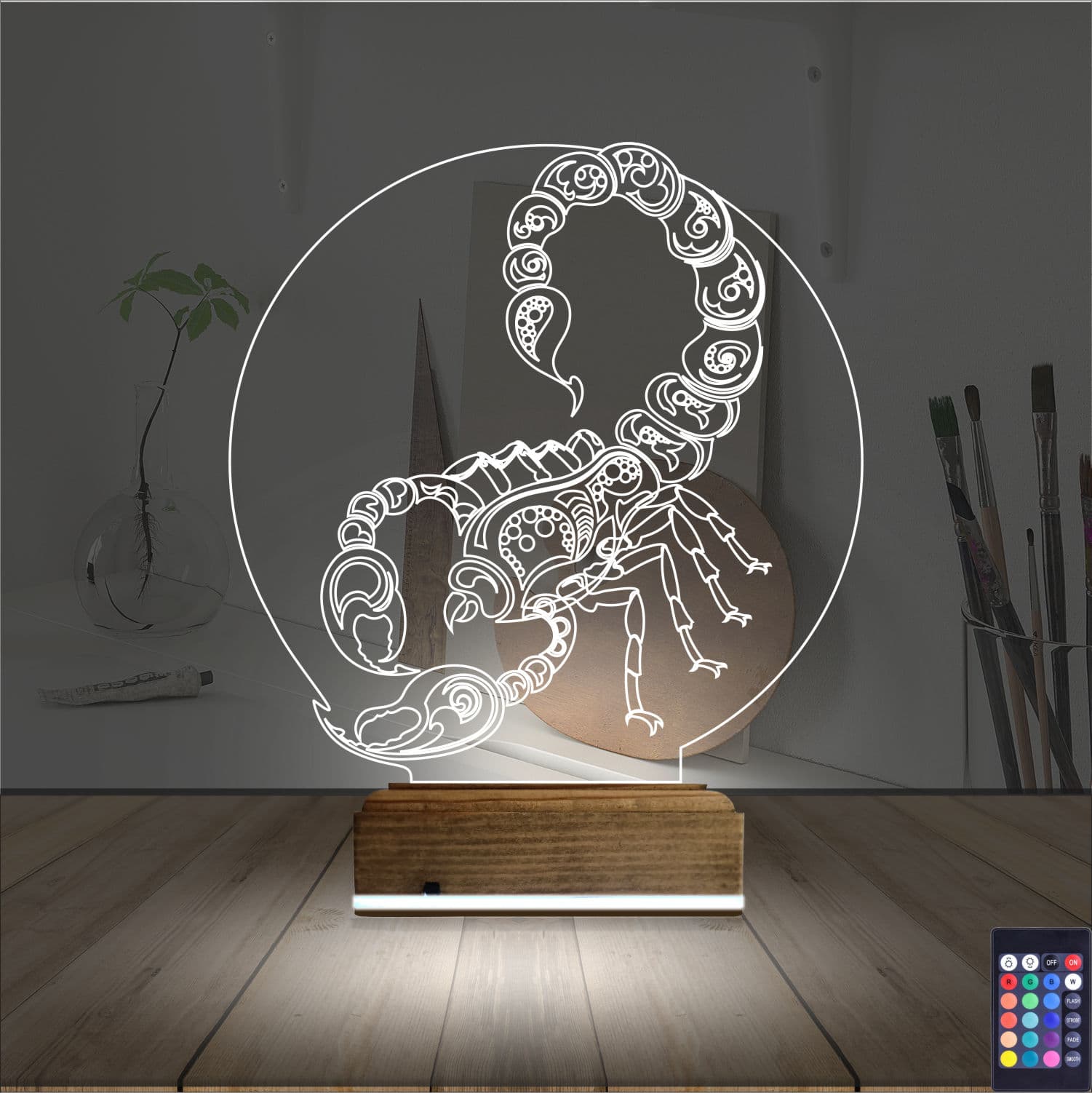 Скорпион — 3D LED Ночник | Оригинальный подарок мужчине 2