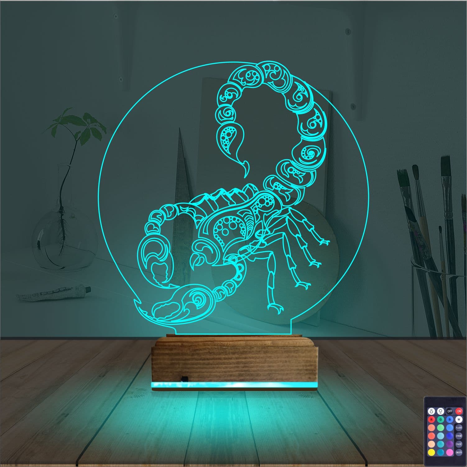 Скорпион — 3D LED Ночник | Оригинальный подарок мужчине 3