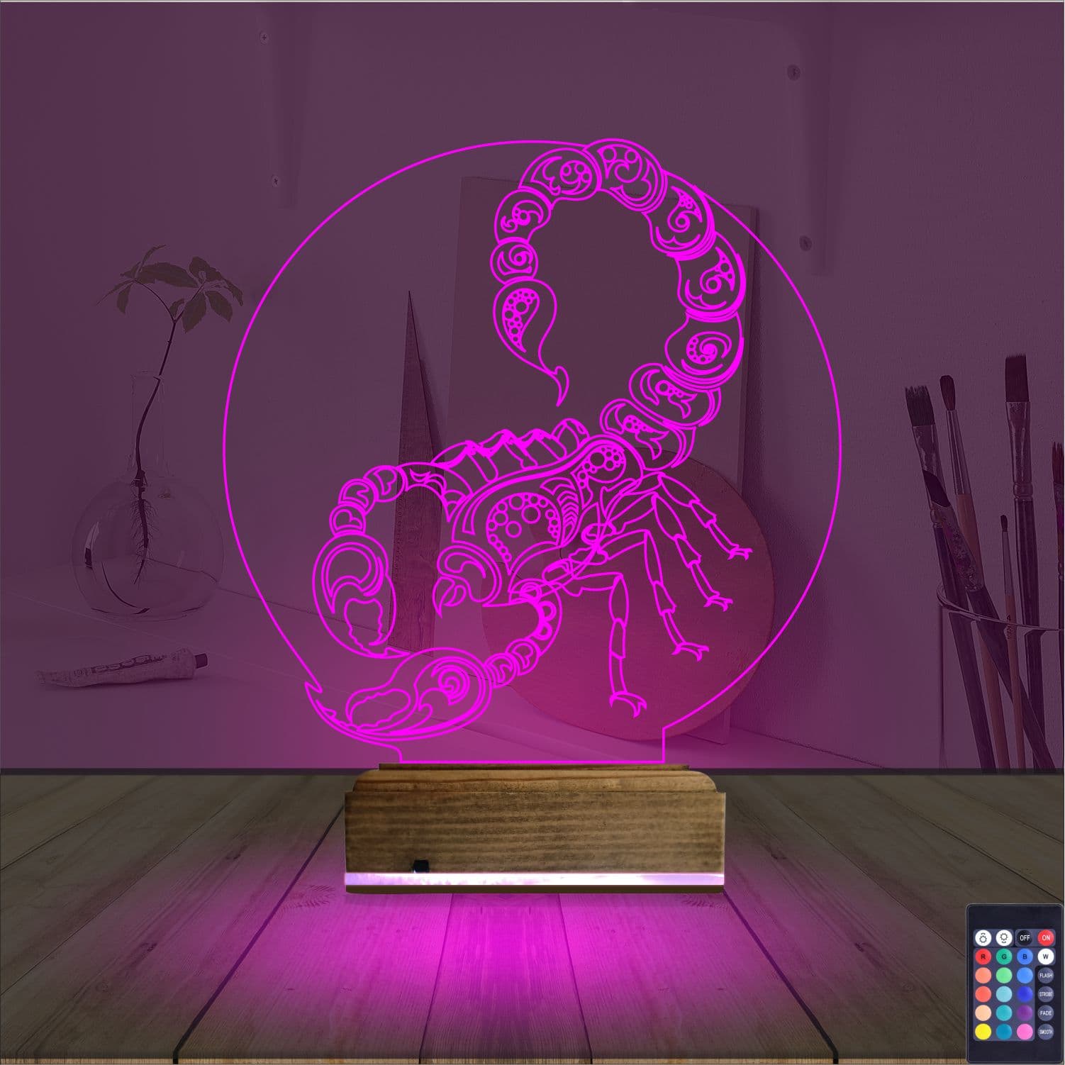 Скорпион — 3D LED Ночник | Оригинальный подарок мужчине 4