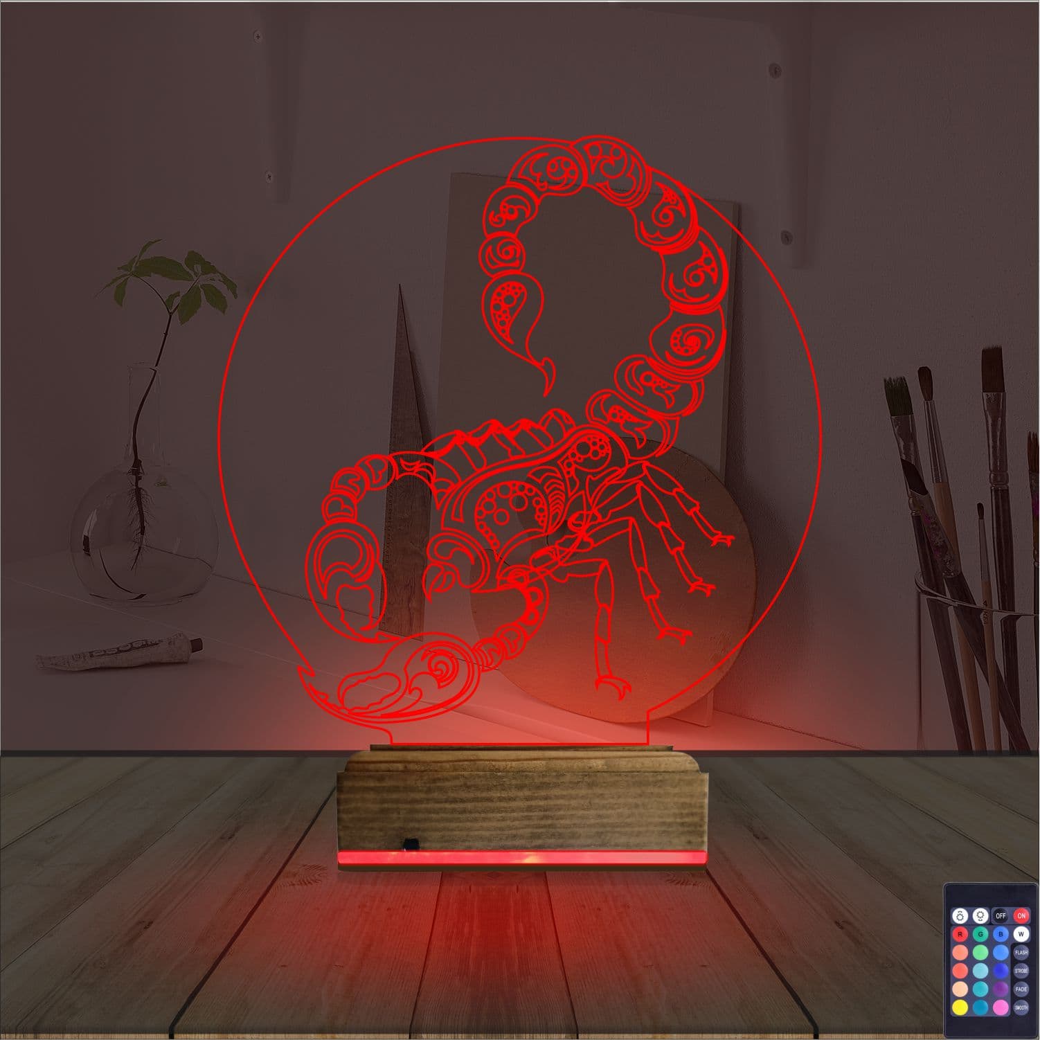 Скорпион — 3D LED Ночник | Оригинальный подарок мужчине 7