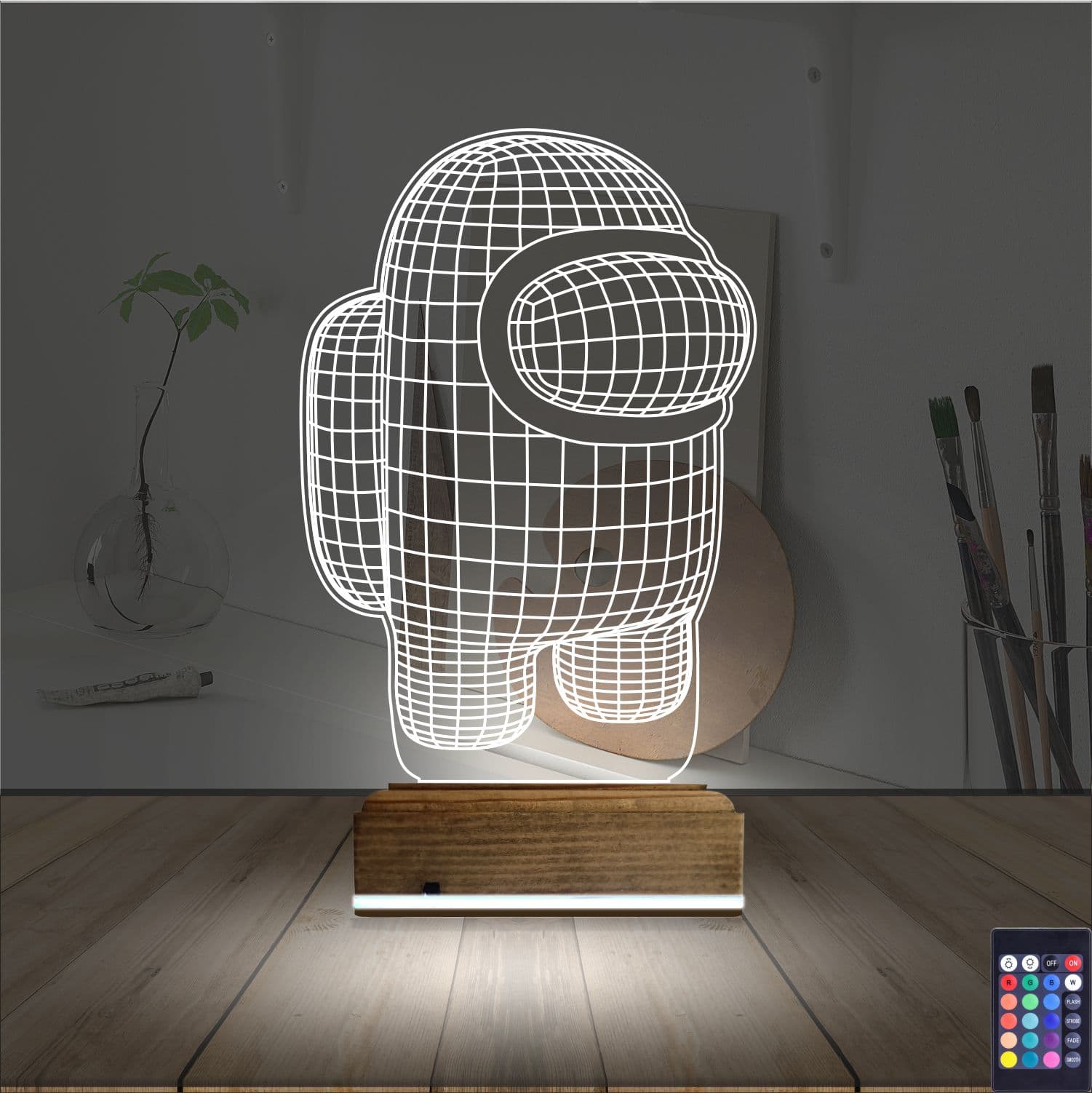 Амонг Ас — 3D LED Ночник | Подарок геймеру 2