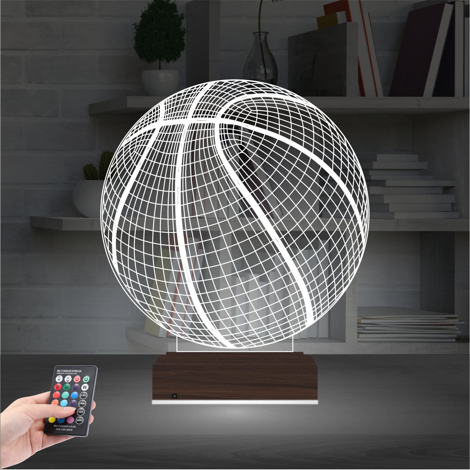 Баскетбольный мяч — 3D LED Ночник | Подарок любителю спорта 2