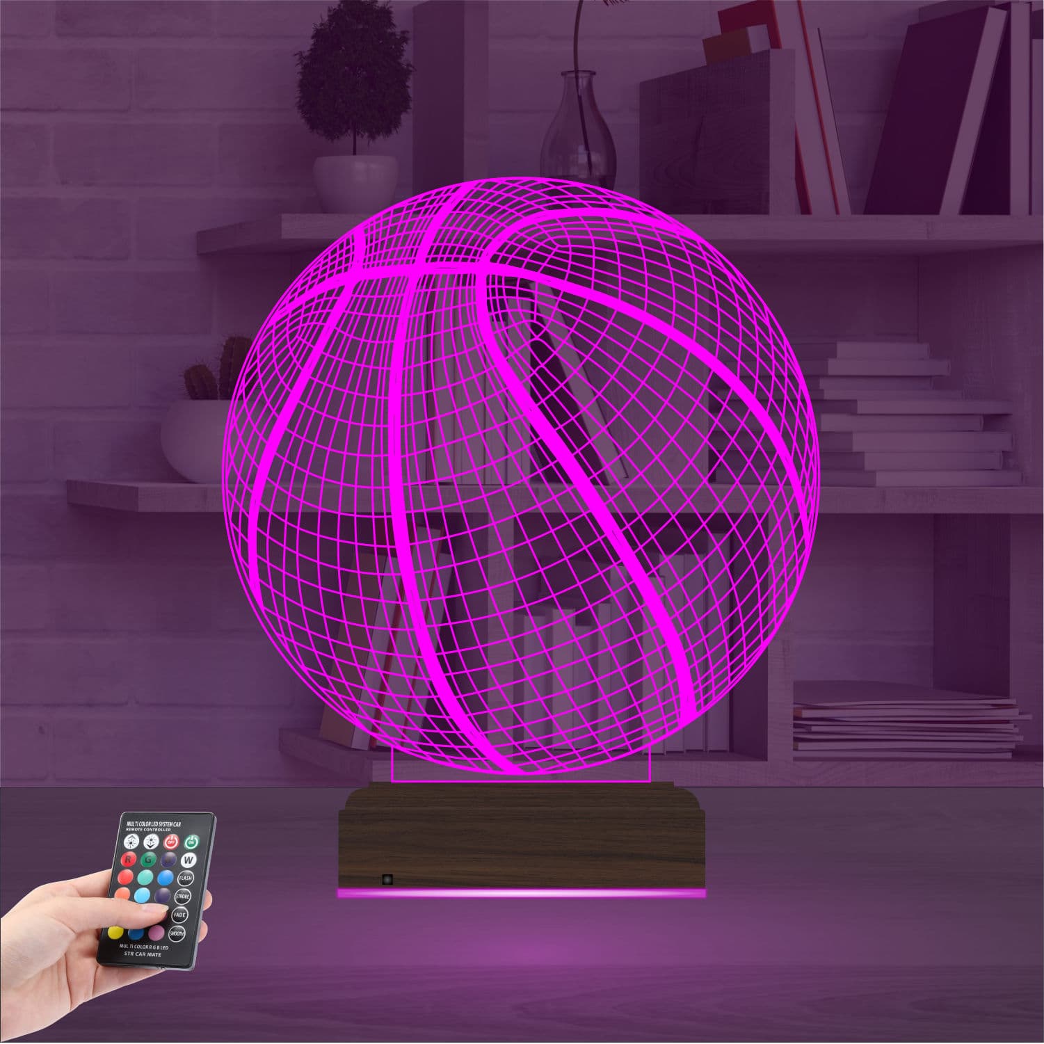 Баскетбольный мяч — 3D LED Ночник | Подарок любителю спорта 4