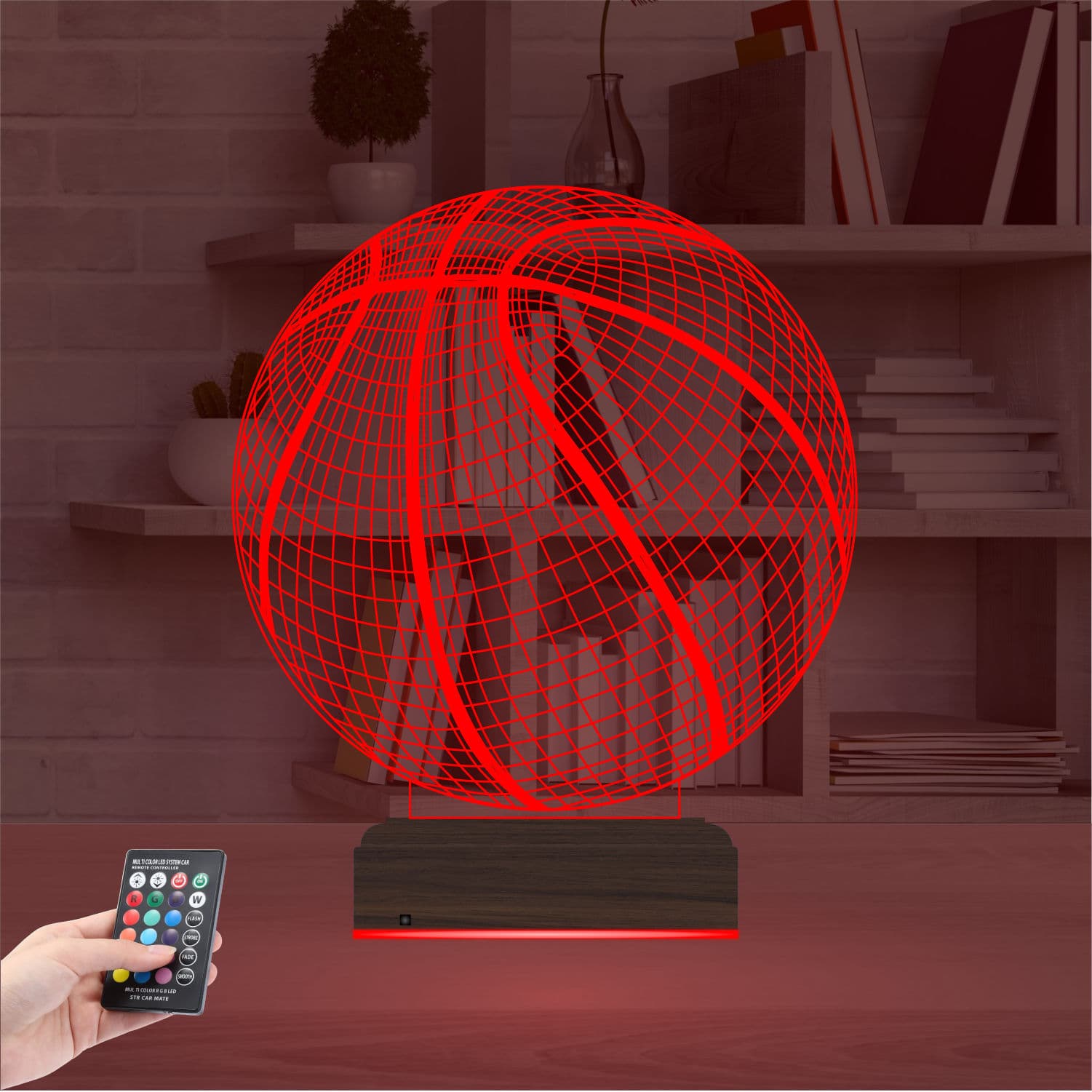 Баскетбольный мяч — 3D LED Ночник | Подарок любителю спорта 5