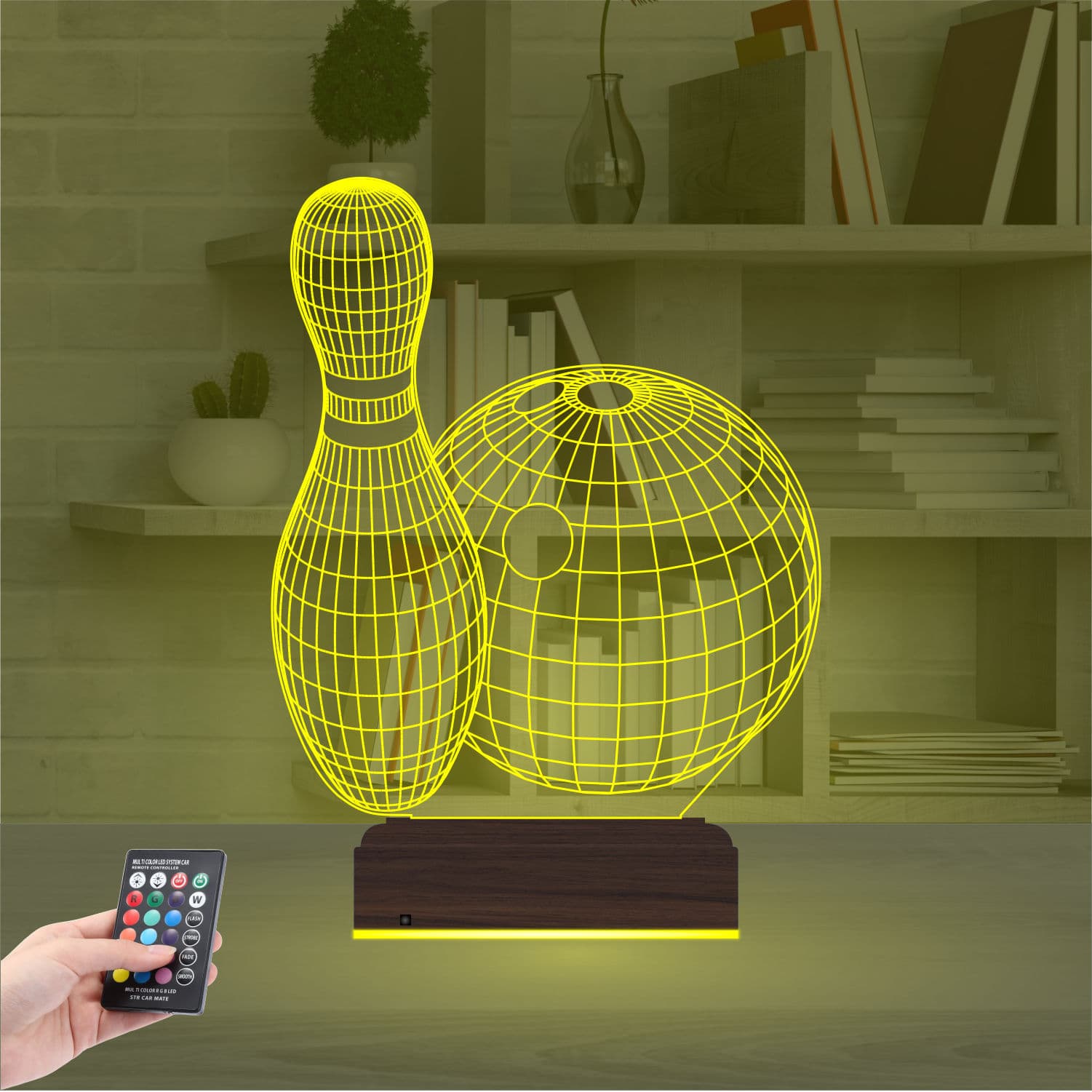 Боулинг — 3D LED Ночник | Подарок любителю спорта 7