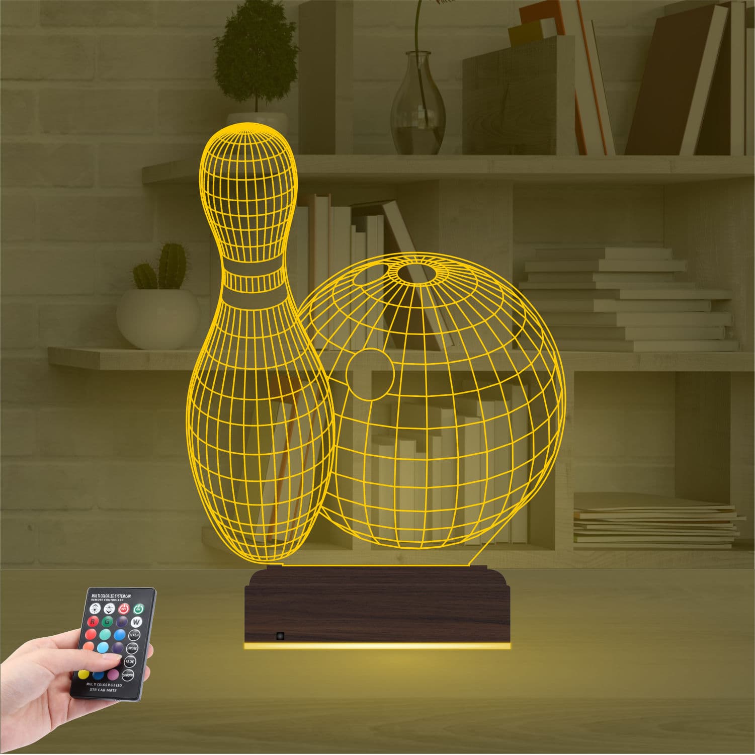 Боулинг — 3D LED Ночник | Подарок любителю спорта 8