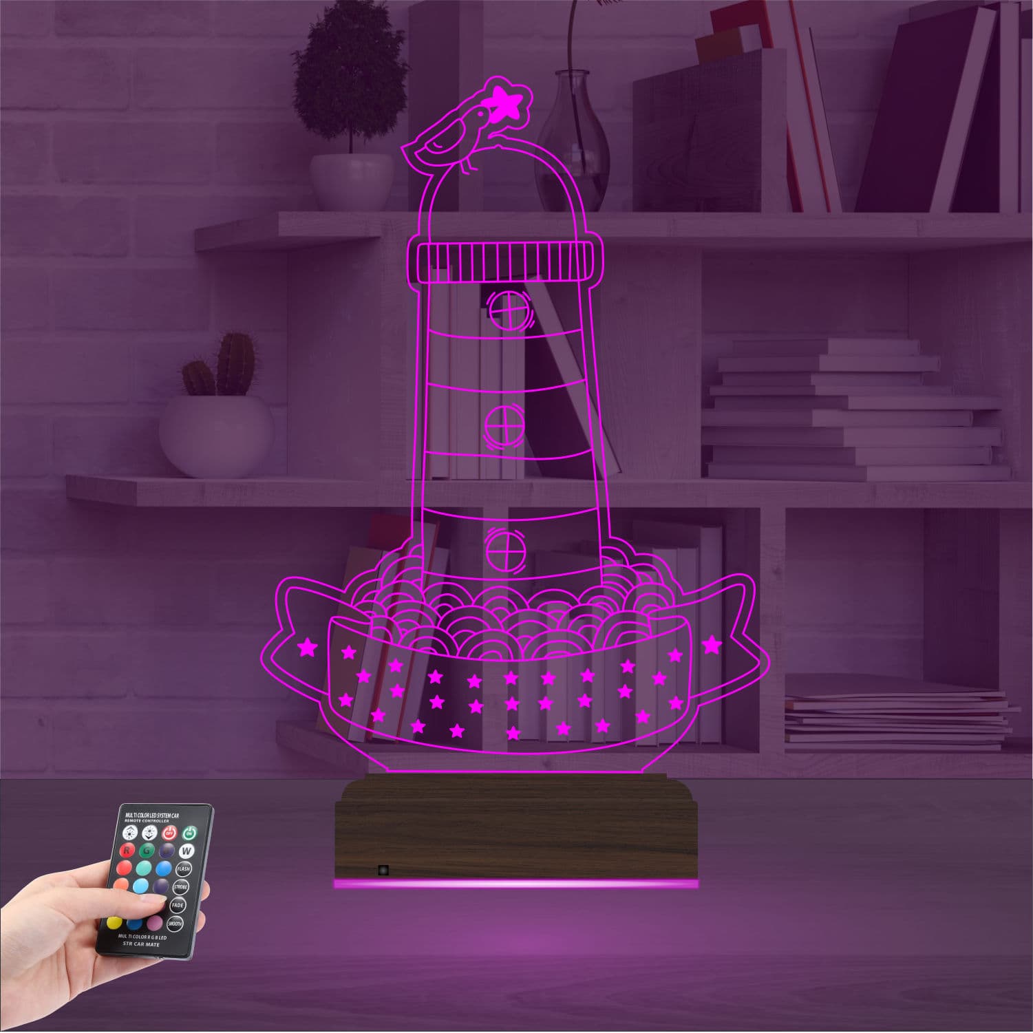 Маяк — 3D LED Ночник | Подарок для дома 4