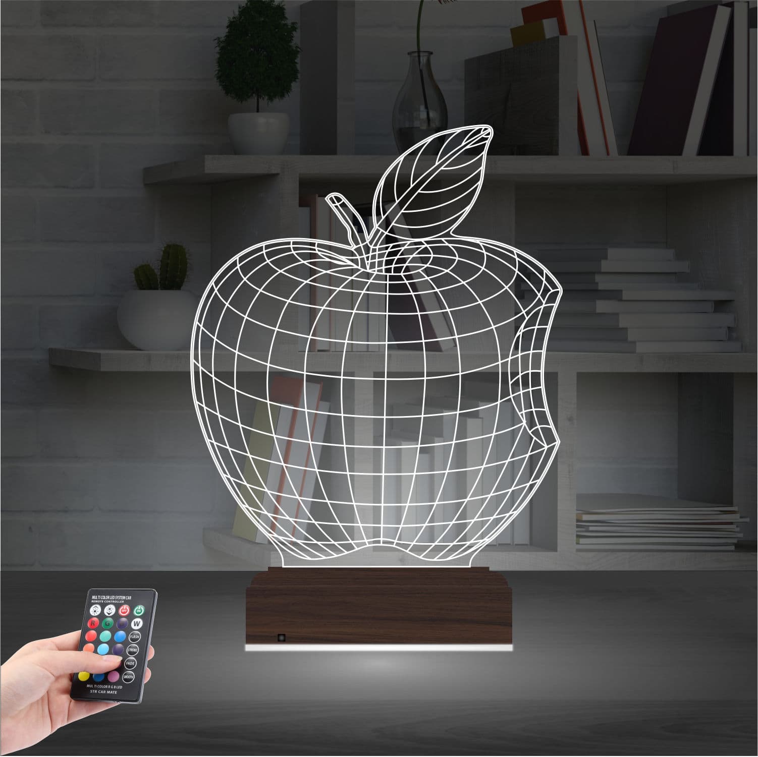 Яблоко — 3D LED Ночник | Стильный подарок 2