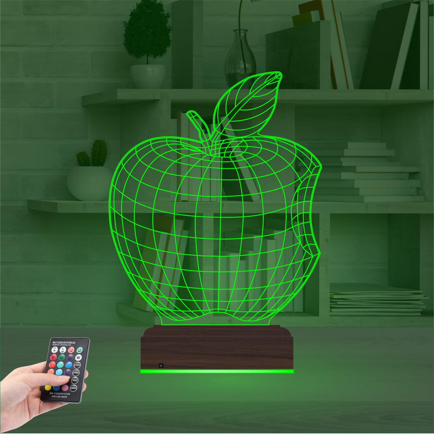 Яблоко — 3D LED Ночник | Стильный подарок 6