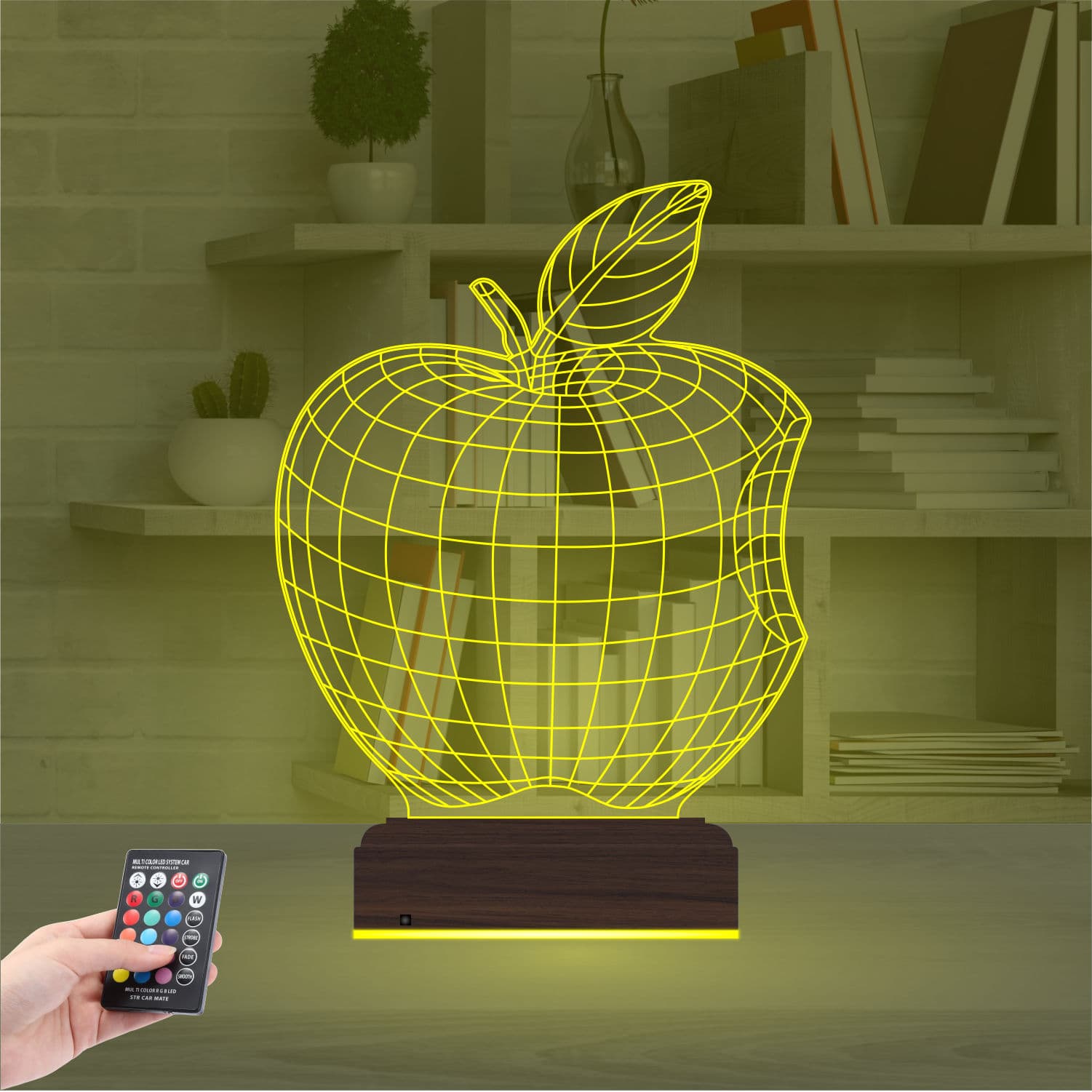 Яблоко — 3D LED Ночник | Стильный подарок 7