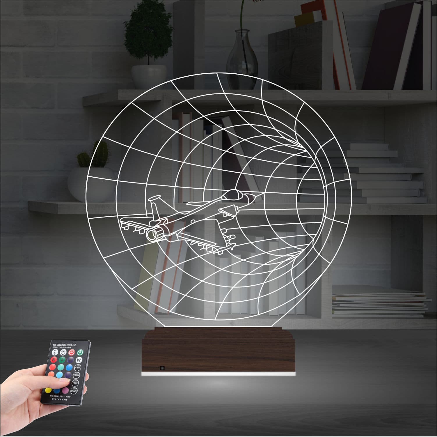 Истребитель — 3D LED Ночник | Подарок мужчине и сыну 2