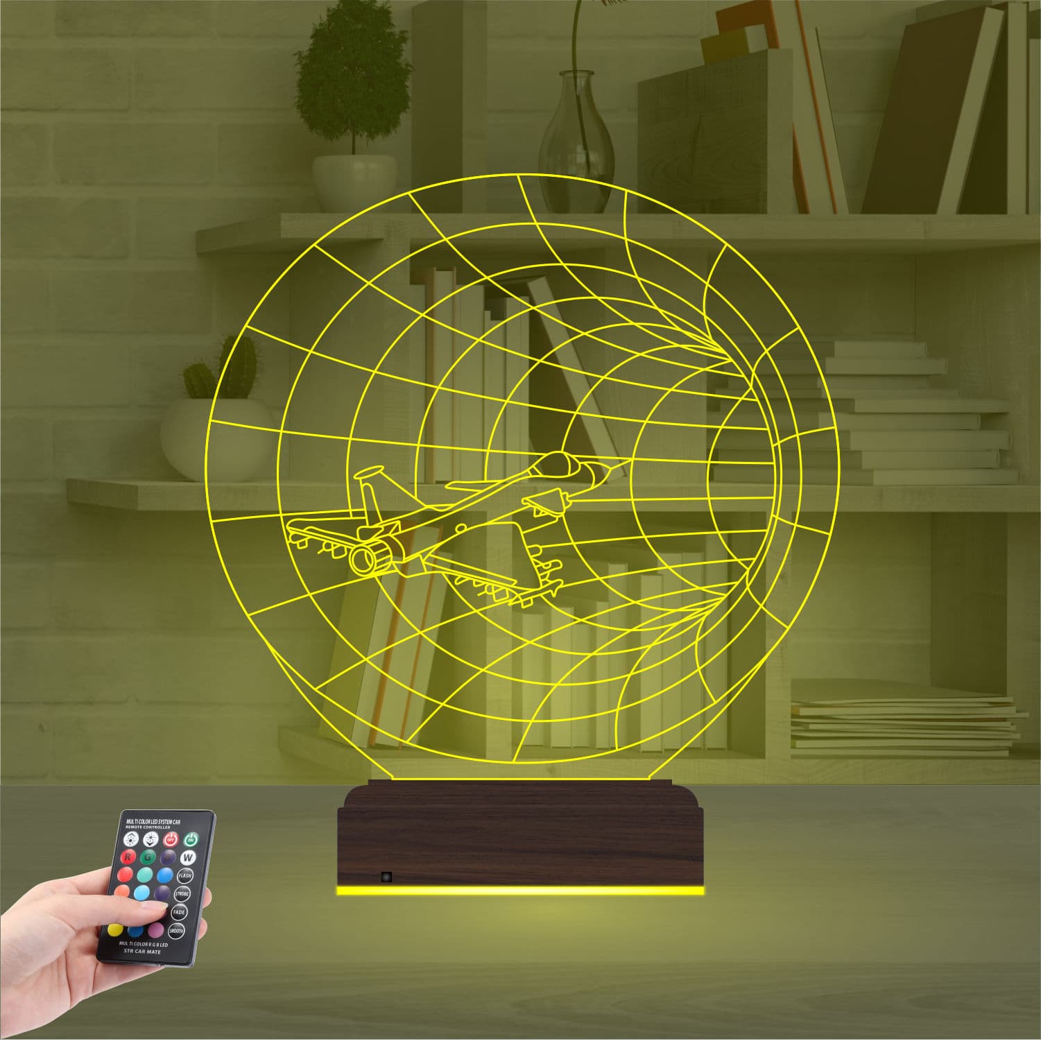 Истребитель — 3D LED Ночник | Подарок мужчине и сыну 7