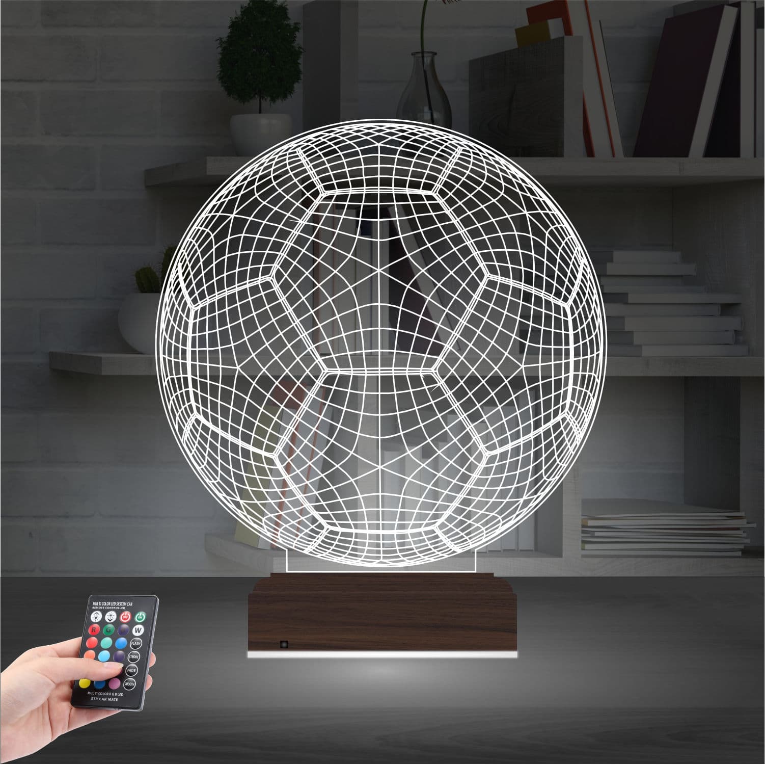 Футбольный мяч — 3D LED Ночник | Подарок футболисту 2