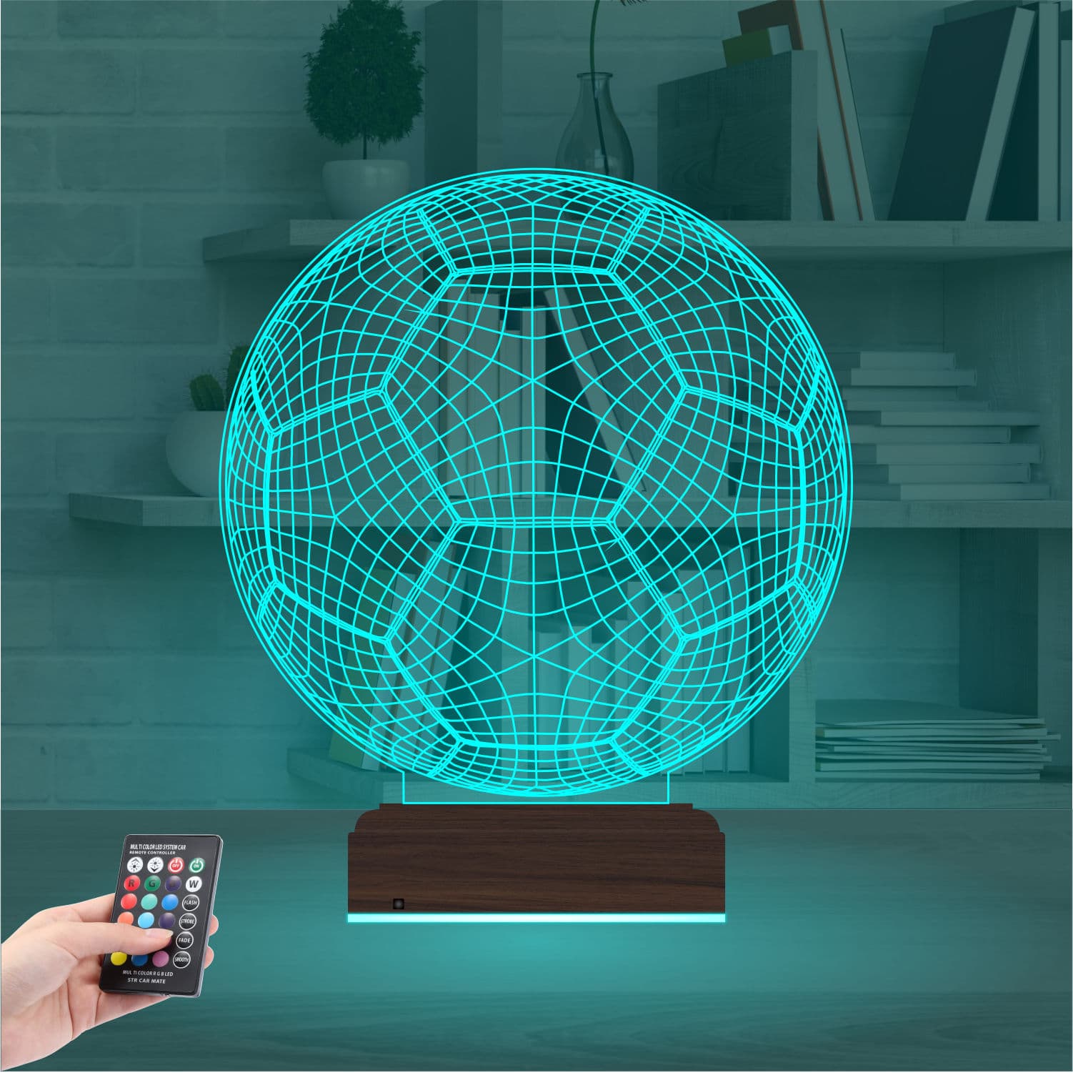 Футбольный мяч — 3D LED Ночник | Подарок футболисту 3