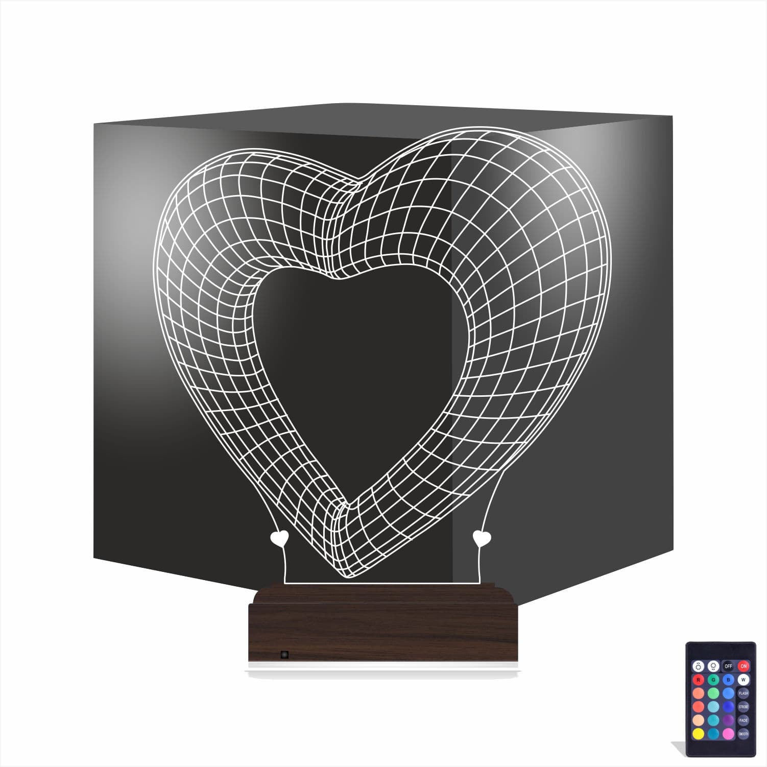 Сердце — 3D LED Ночник | Романтический подарок 1