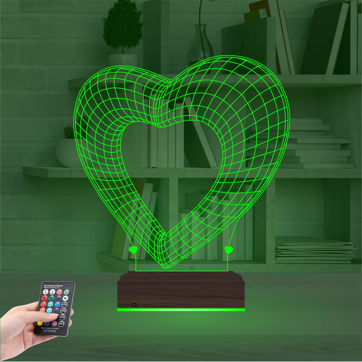 Сердце — 3D LED Ночник | Романтический подарок 6