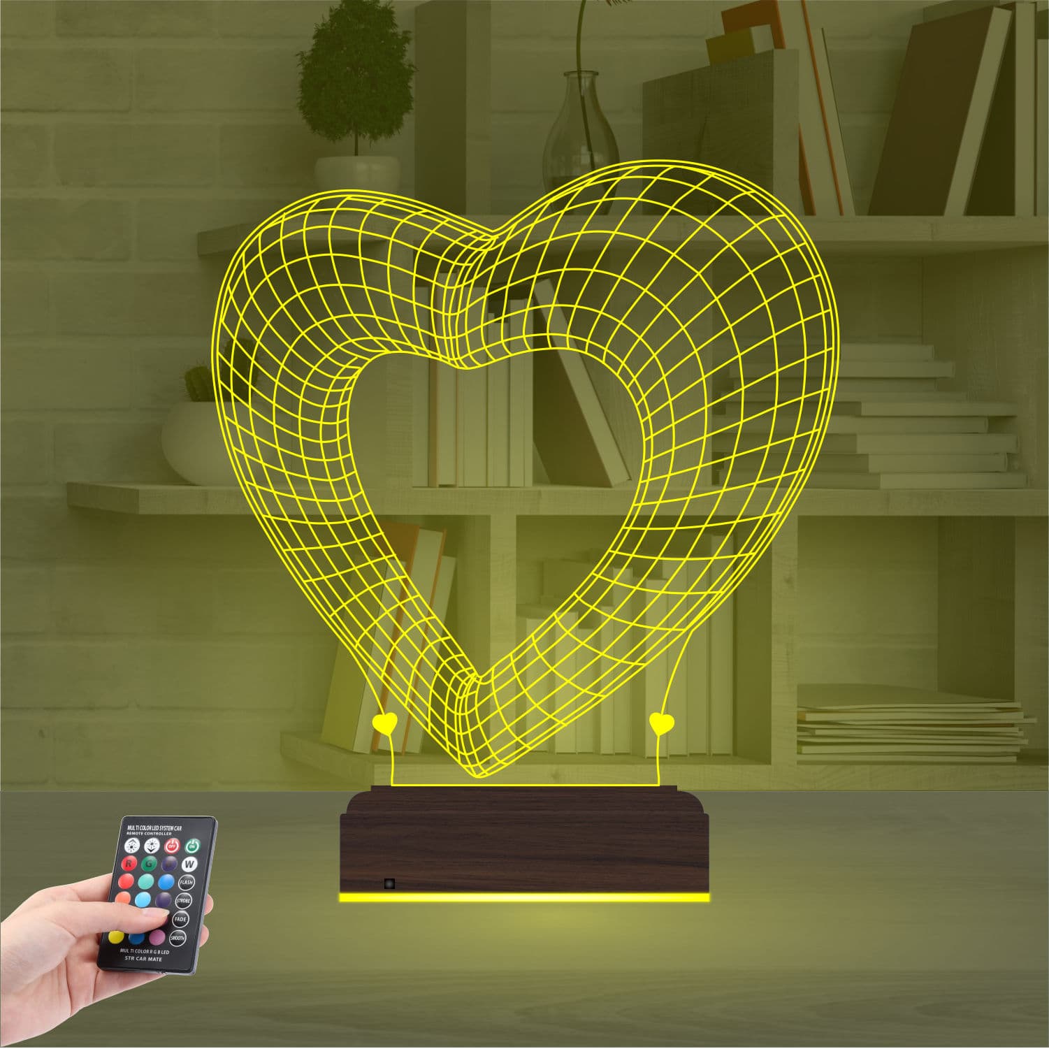 Сердце — 3D LED Ночник | Романтический подарок 7