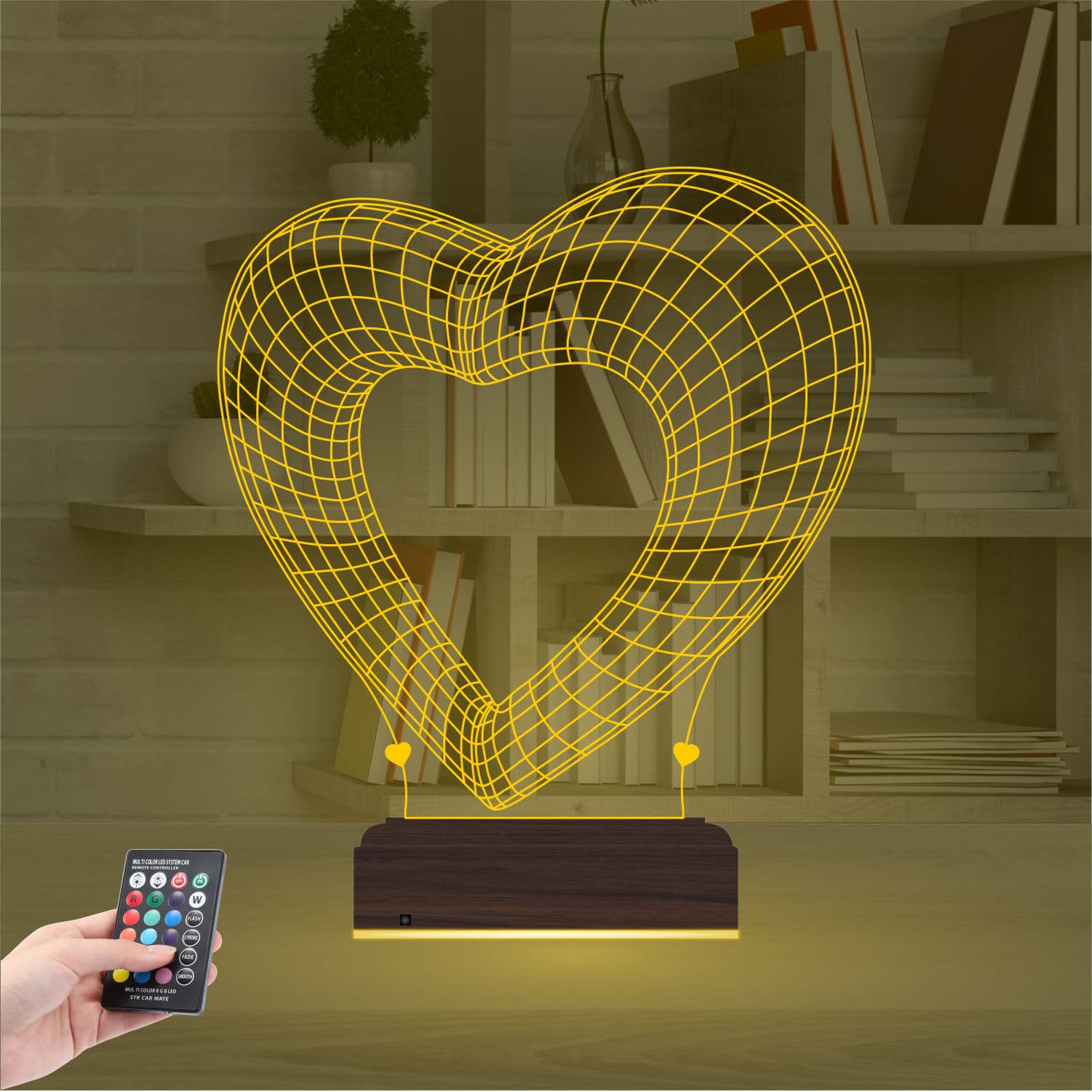 Сердце — 3D LED Ночник | Романтический подарок 8