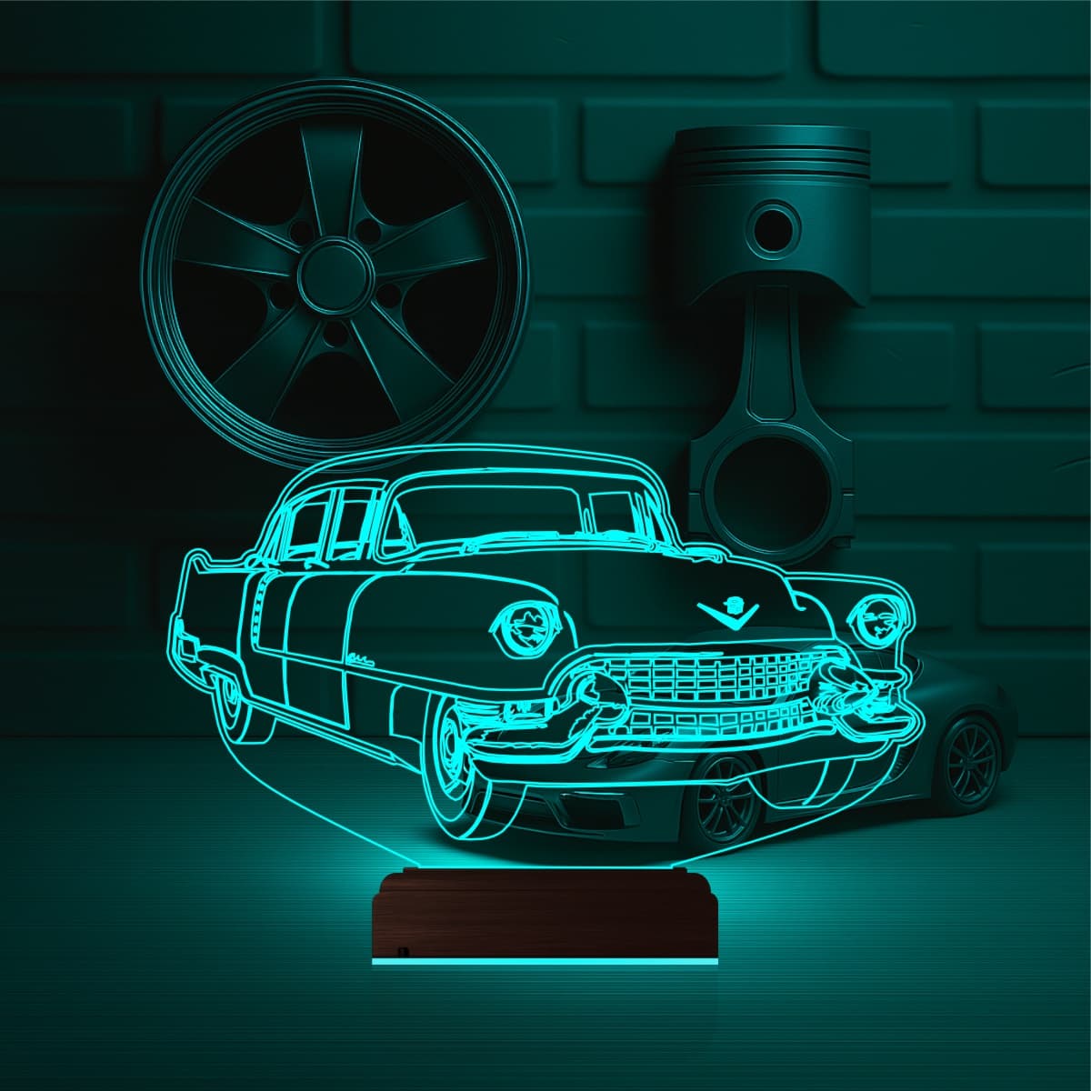 Ретро автомобиль — 3D LED Ночник | Подарок автолюбителю 1