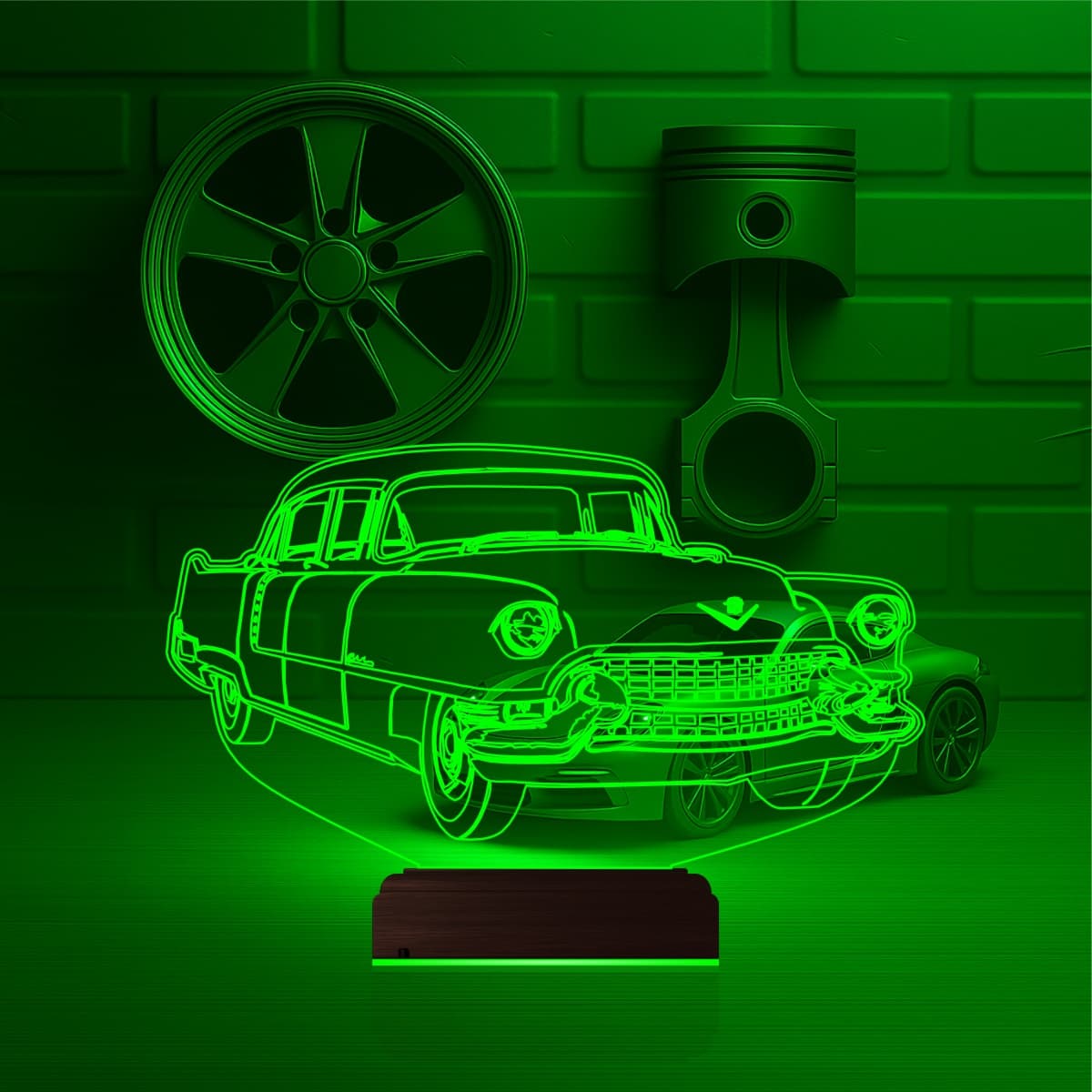 Ретро автомобиль — 3D LED Ночник | Подарок автолюбителю 3
