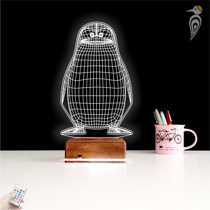 Пингвин 3D Ночник 3
