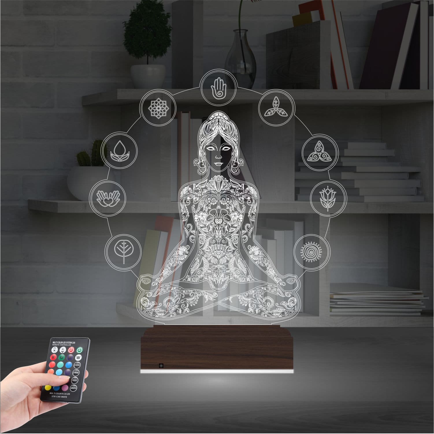 Медитация — 3D LED Ночник | Подарок для гармонии и души 2