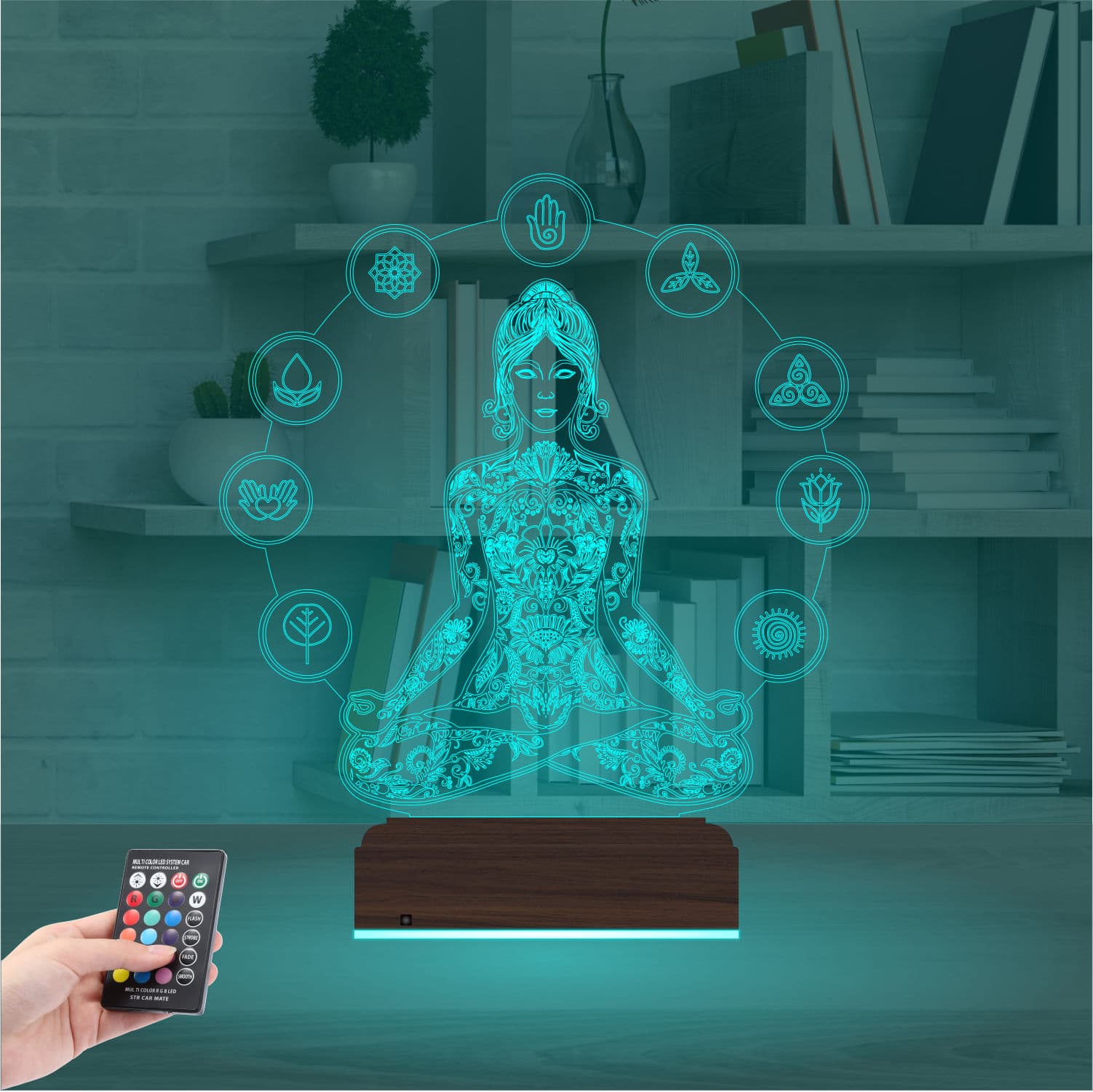 Медитация — 3D LED Ночник | Подарок для гармонии и души 3