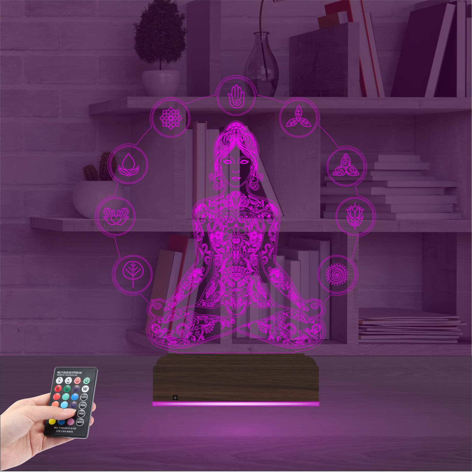 Медитация — 3D LED Ночник | Подарок для гармонии и души 4